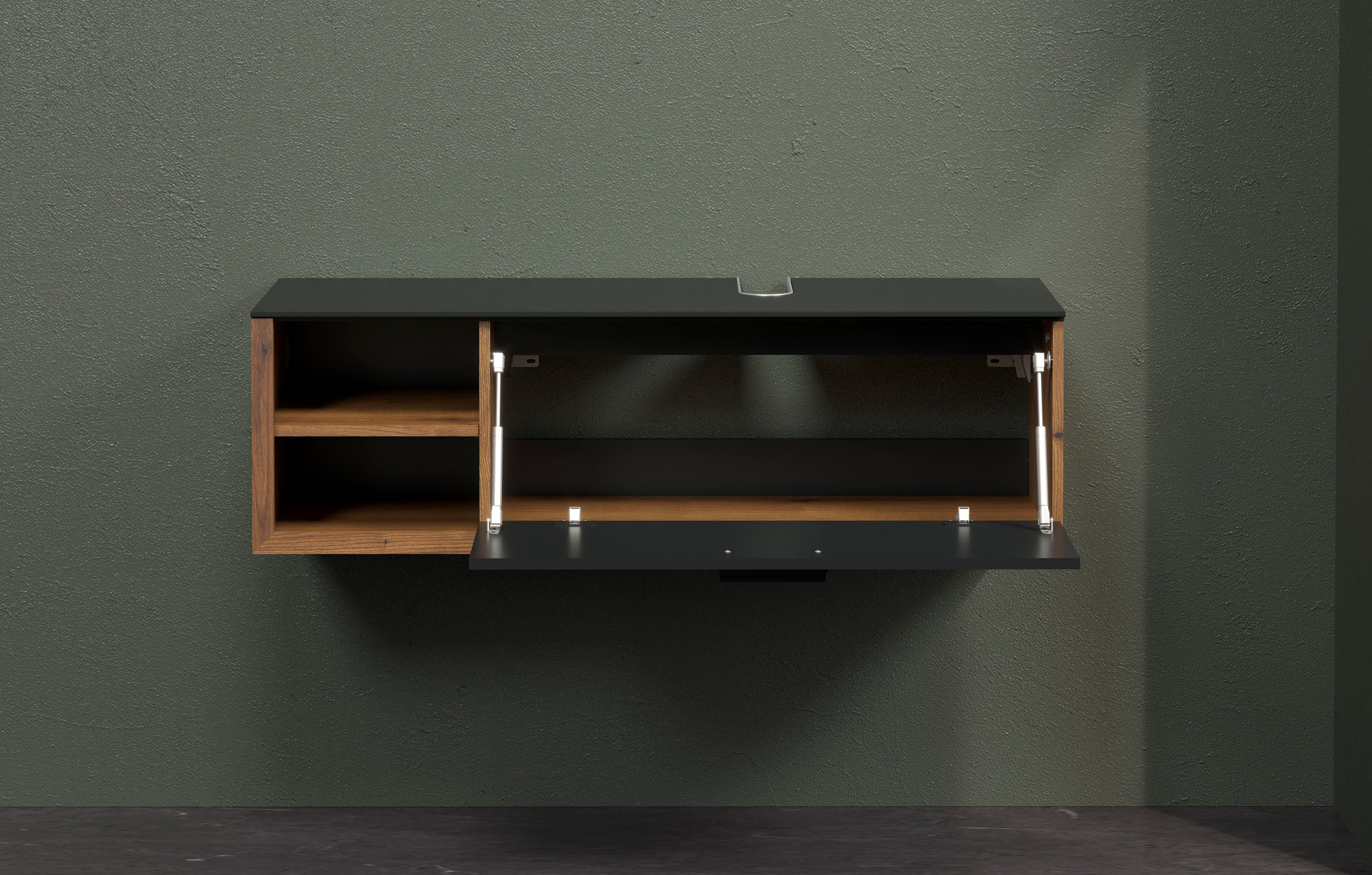 INOSIGN Wastafelonderkast Premont Hangende wastafel met sifonaansluiting - (B/D/H) 120/45/36 cm (1 stuk)