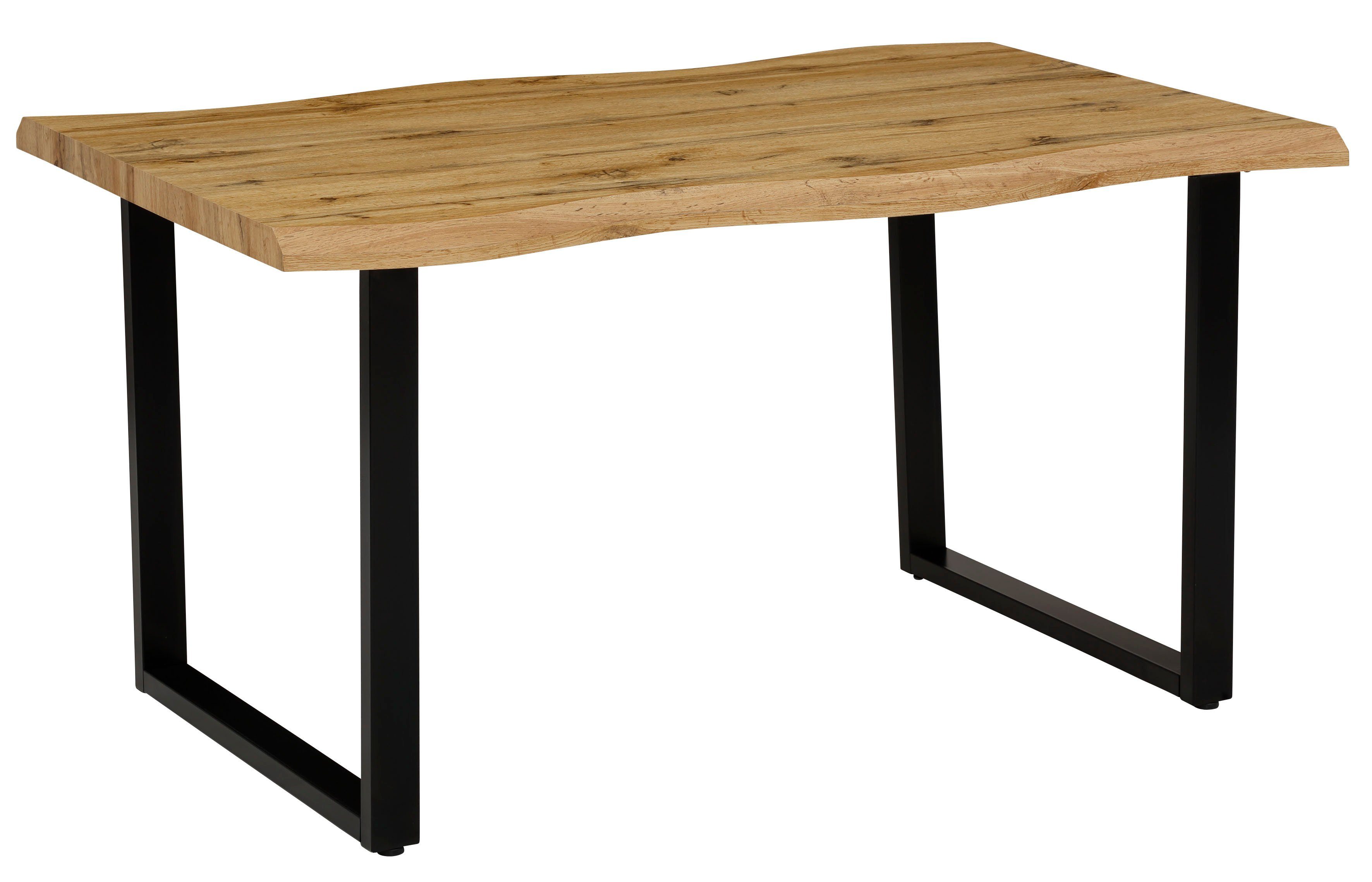 HELA Eettafel GISELLE boomkanttafel, keukentafel, TOPSELLER! OTTOs Choice Sledeframe metaal, industrieel design, 140 - 200 cm breedte, 2 kleuren