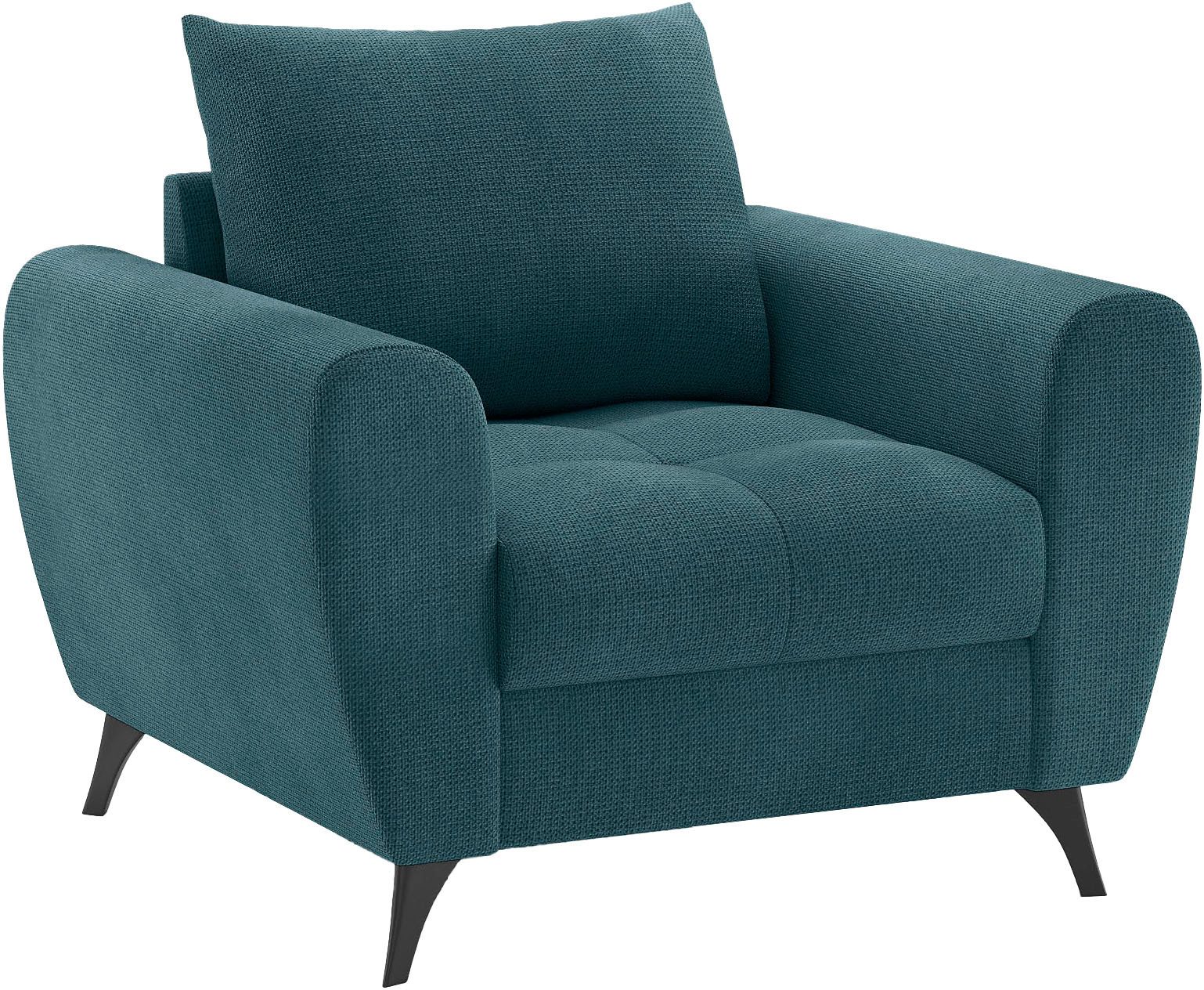 Mr. Couch Fauteuil Blackburn II Geschikt voor de set, optioneel met koudschuim fauteuils blauw