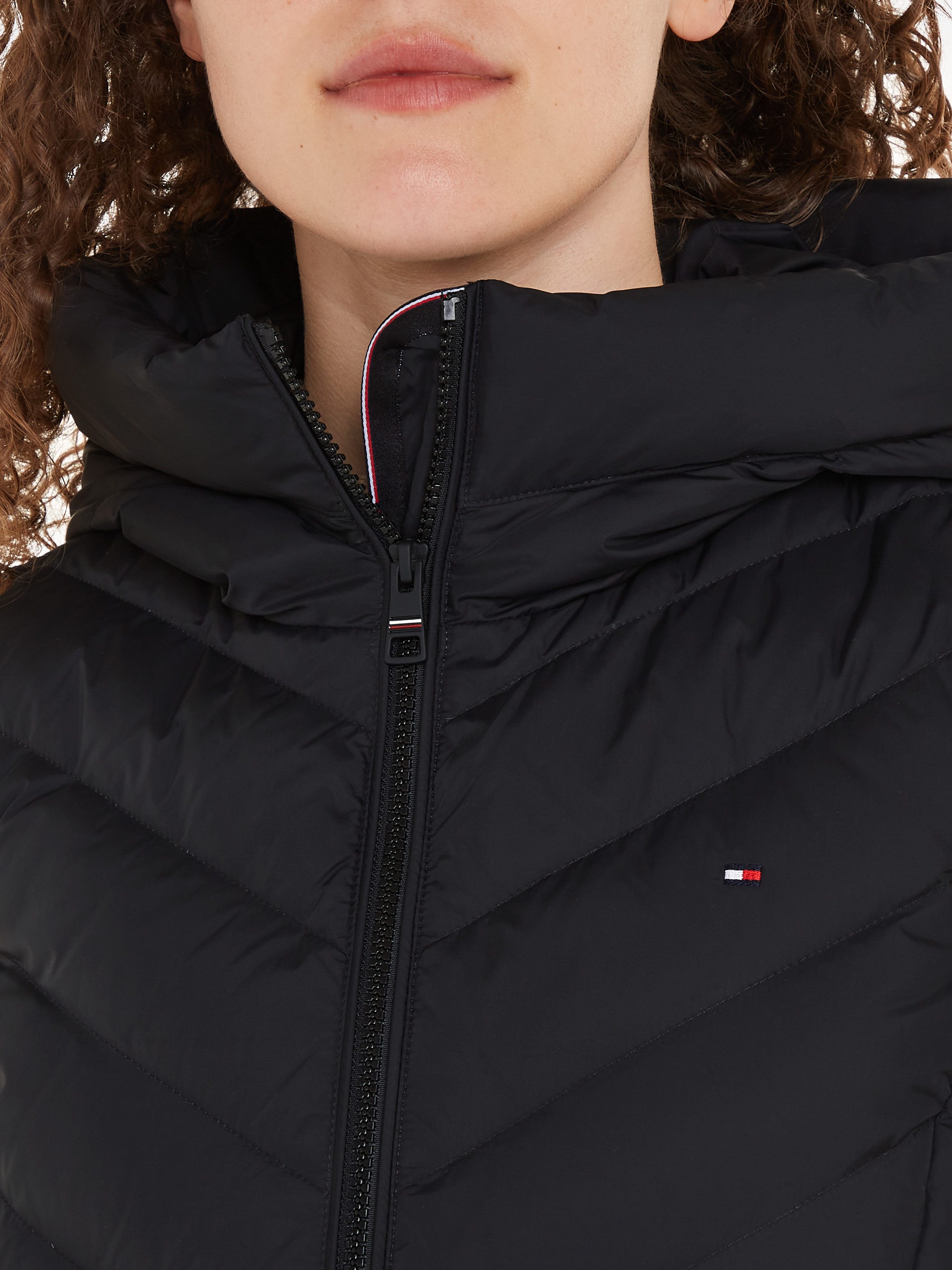 Tommy Hilfiger Bodywarmer CHEVRON MW PADDED VEST met gemiddelde vulling en tommy hilfiger merklabel