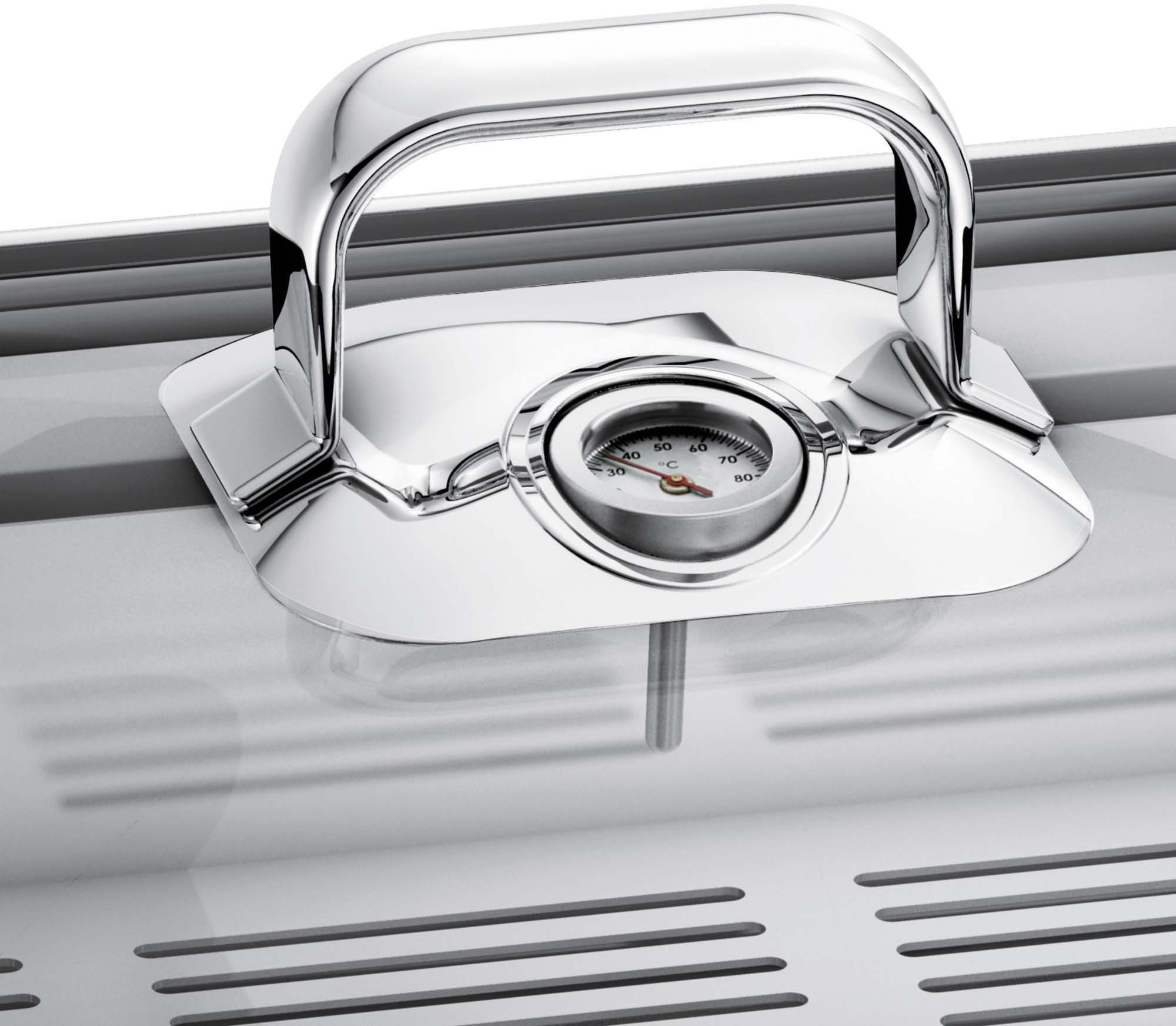 WMF Stoompan Vitalis braadpan met deksel verwijderbare thermometer, geschikt voor alle gangbare kookplaten