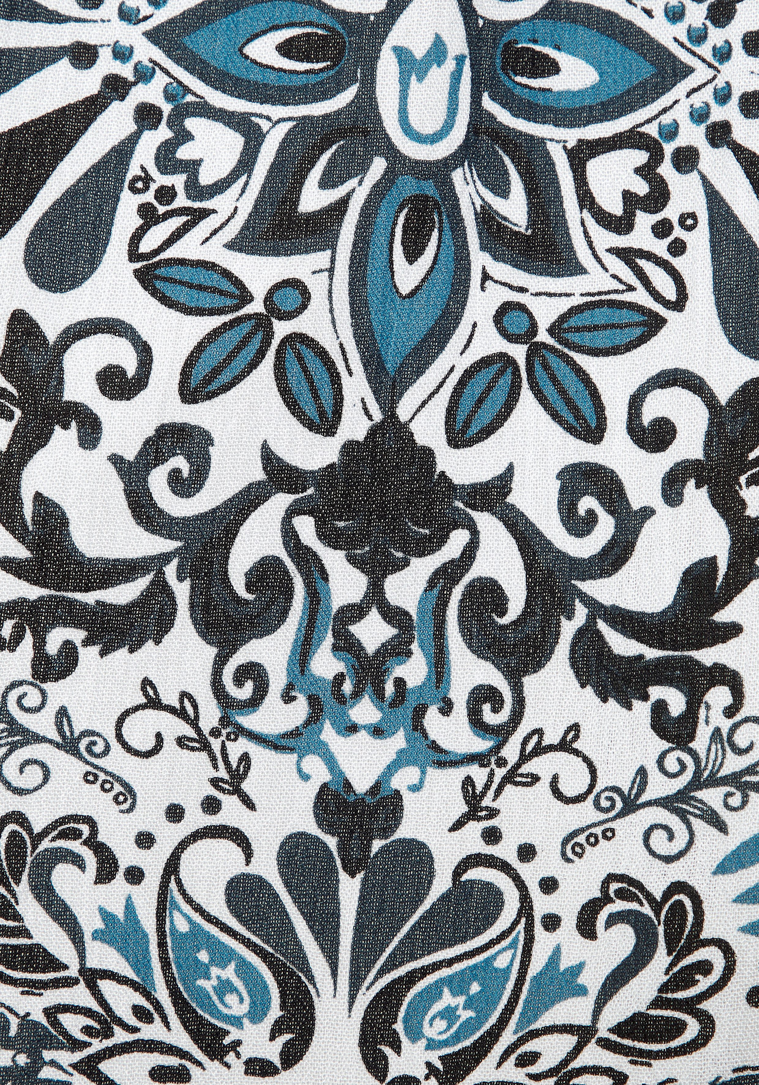Buffalo Tuniek gemaakt van crêpe viscose, blousejurk, strandkleding, transparant