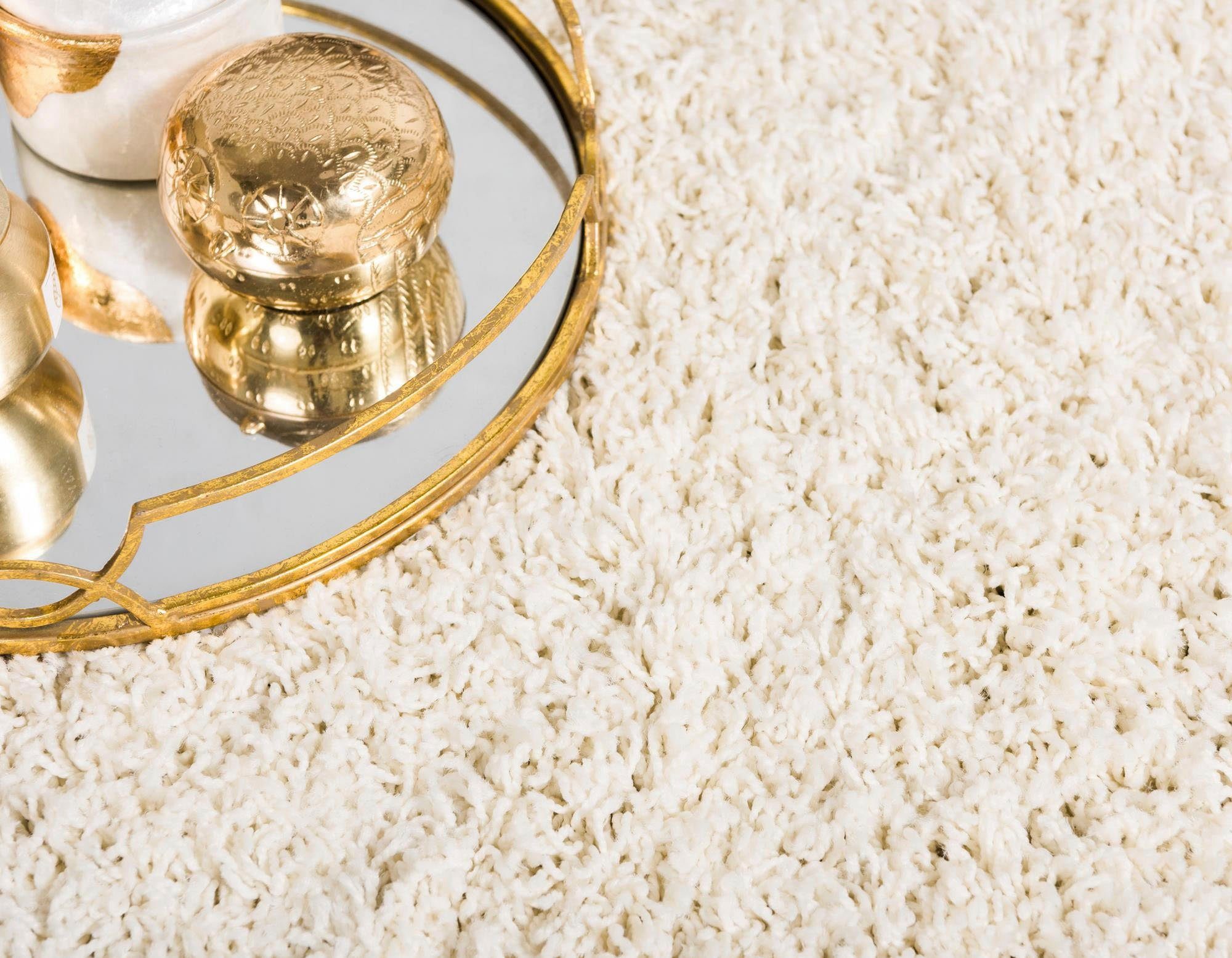 Myflair Möbel & Accessoires Hoogpolig vloerkleed Shaggy shag voorraadopruiming geweven, unikleurig, ideaal in de woonkamer & slaapkamer