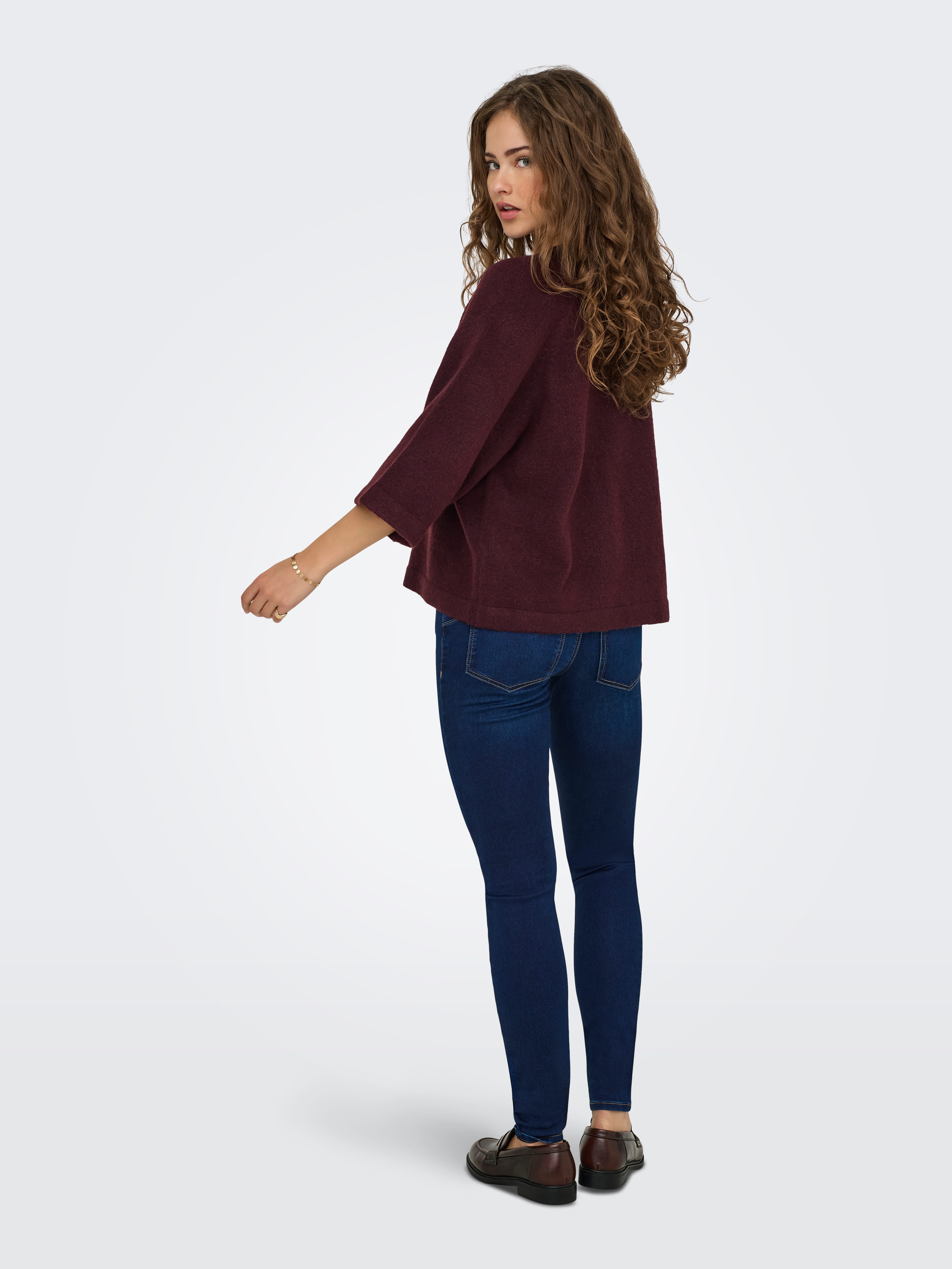 Only Gebreide trui ONLSIMONI 3/4 PULLOVER KNT NOOS