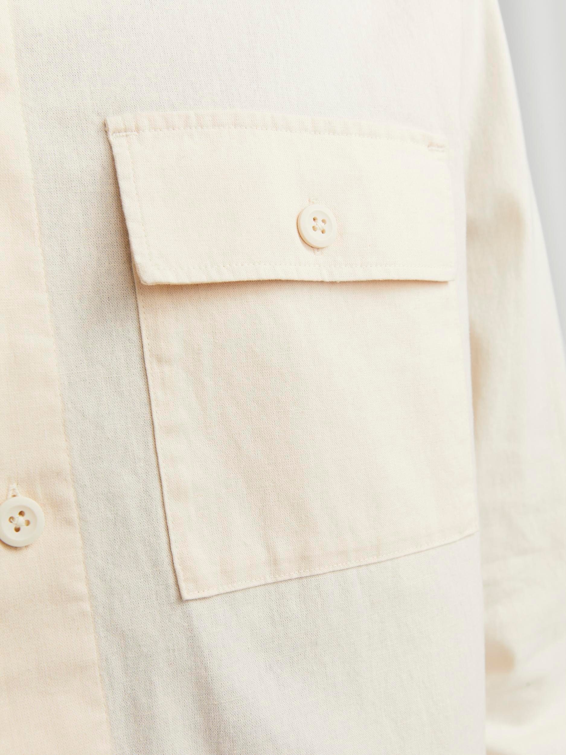 Jack & Jones Overhemd met lange mouwen JJEVENICE LINEN BLEND OVERSHIRT LS SN