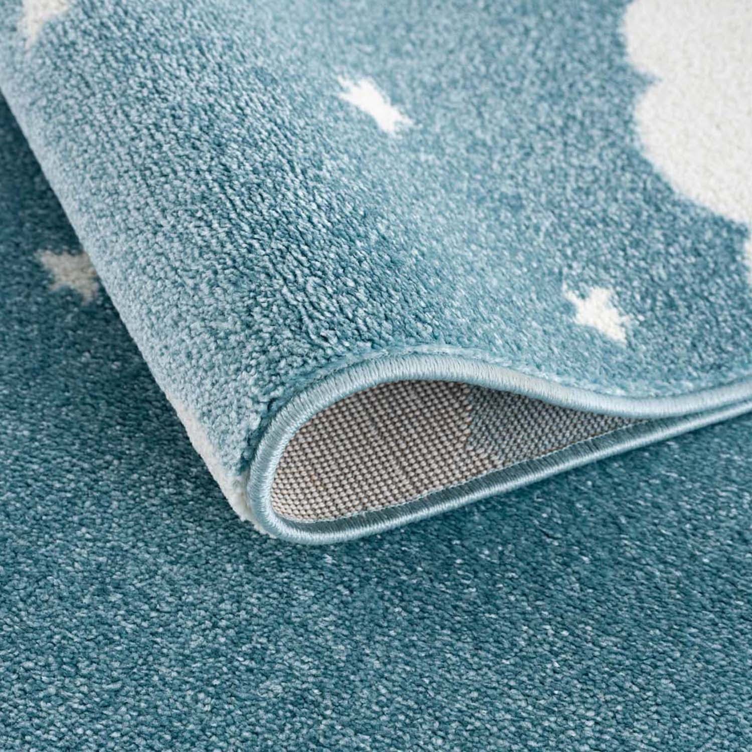 Carpet City Kindervloerkleed Anime9383 Sterretjes-vloerkleed met maan, zachte pool, gemakkelijk in onderhoud, kinderkamer