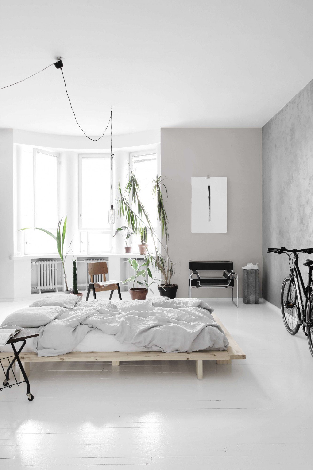 Karup Bedframe JAPAN BED grondbed, houten frame, futonbed, jeugdbed, houten bed Massief houten bed met lattenbodem, massief grenen, bed zonder hoofdeinde