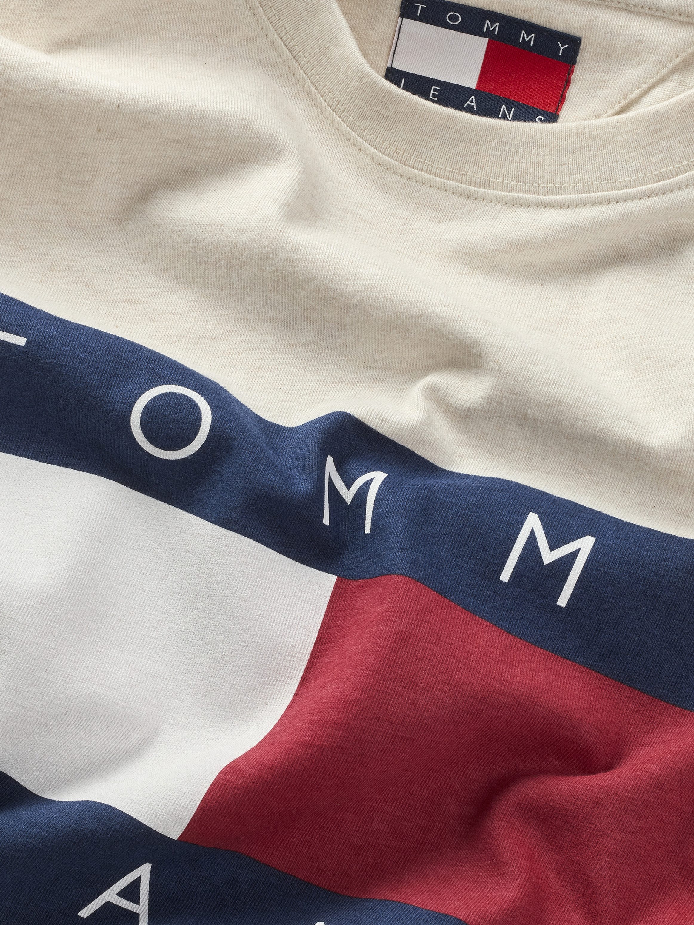 TOMMY JEANS T-shirt TJM RLX MELANGE BIG FLAG TEE
