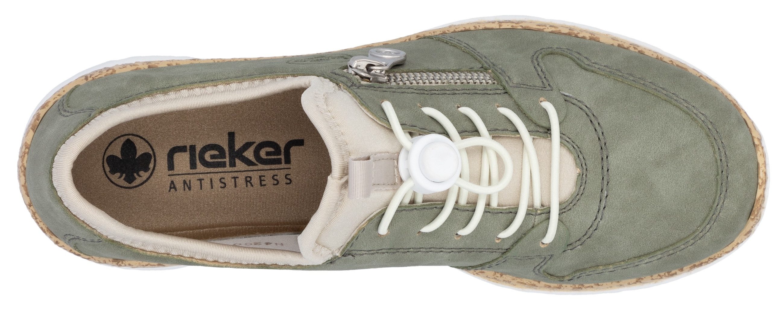 Rieker Slip-on sneakers Veterschoen, lage schoen, slipper met lichte zool