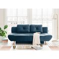 couch ♥ slaapbank klopt goed is snel en eenvoudig te veranderen in een comfortabel bed, inclusief bedkist blauw