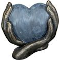 casablanca by gilde decoratief figuur sculptuur hart in handen (1 stuk) grijs