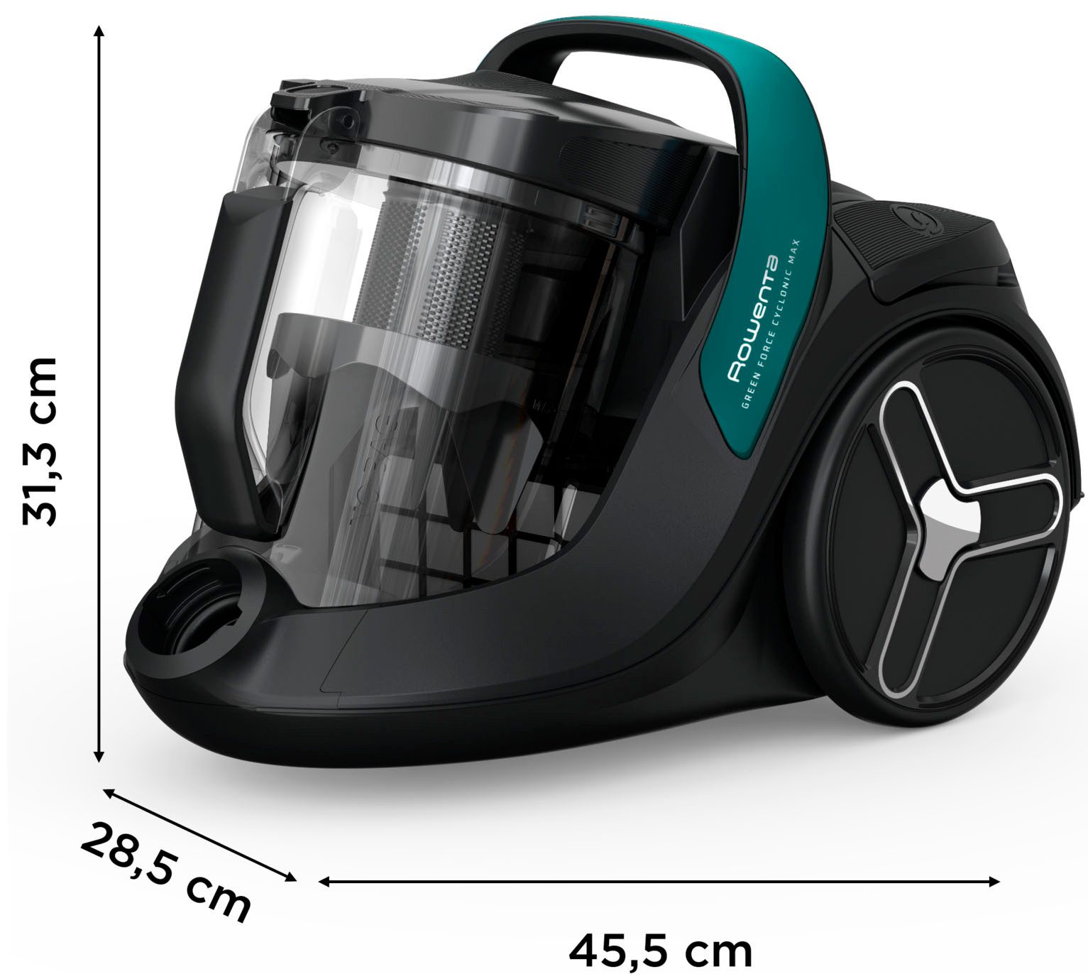 Rowenta Stofzuiger Green Force Cyclonic Max, zakloos met XXL inhoud, compact
