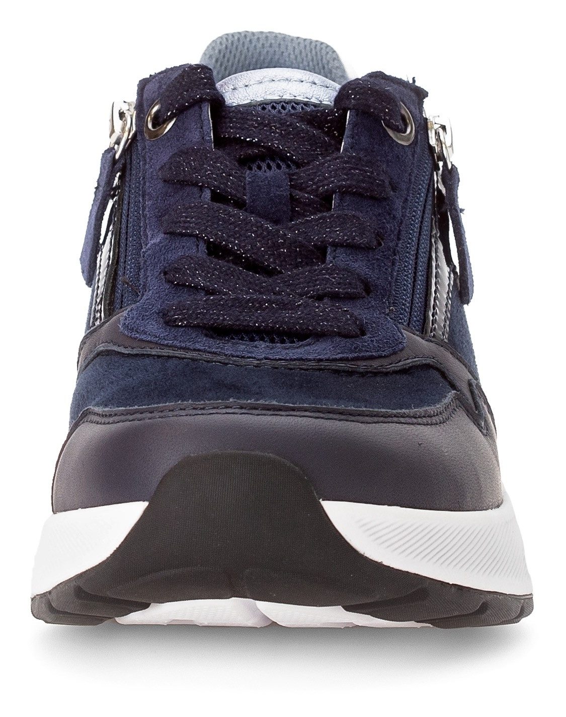 Gabor Rollingsoft Sneakers met sleehak , vrijetijdsschoen, lage schoen, veterschoen met gevoerde schacht