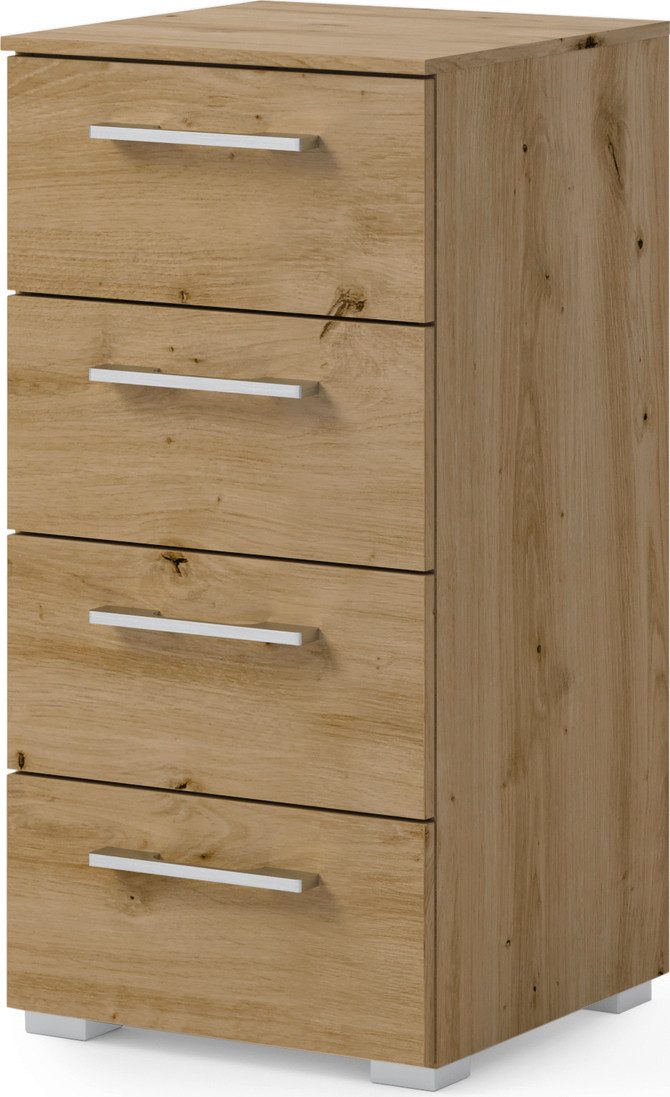 set one by Musterring Kast Henderson met 4 lades incl. zelfinzug en demping dressoirs bruin