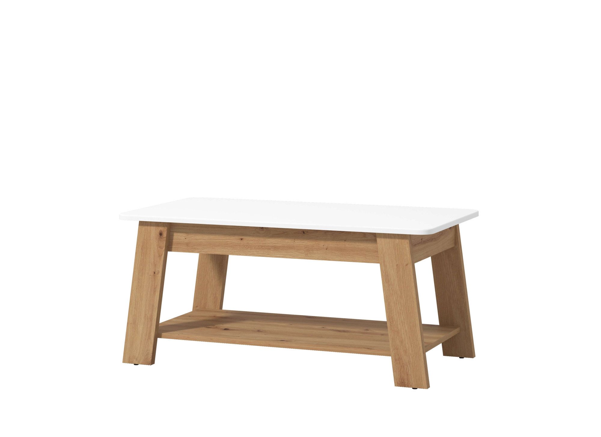 Home affaire Salontafel Piave salontafel, 101 cm, in trendy kleuren, modern met plank, rechthoekig, artisan eik, ideaal voor kleine ruimtes