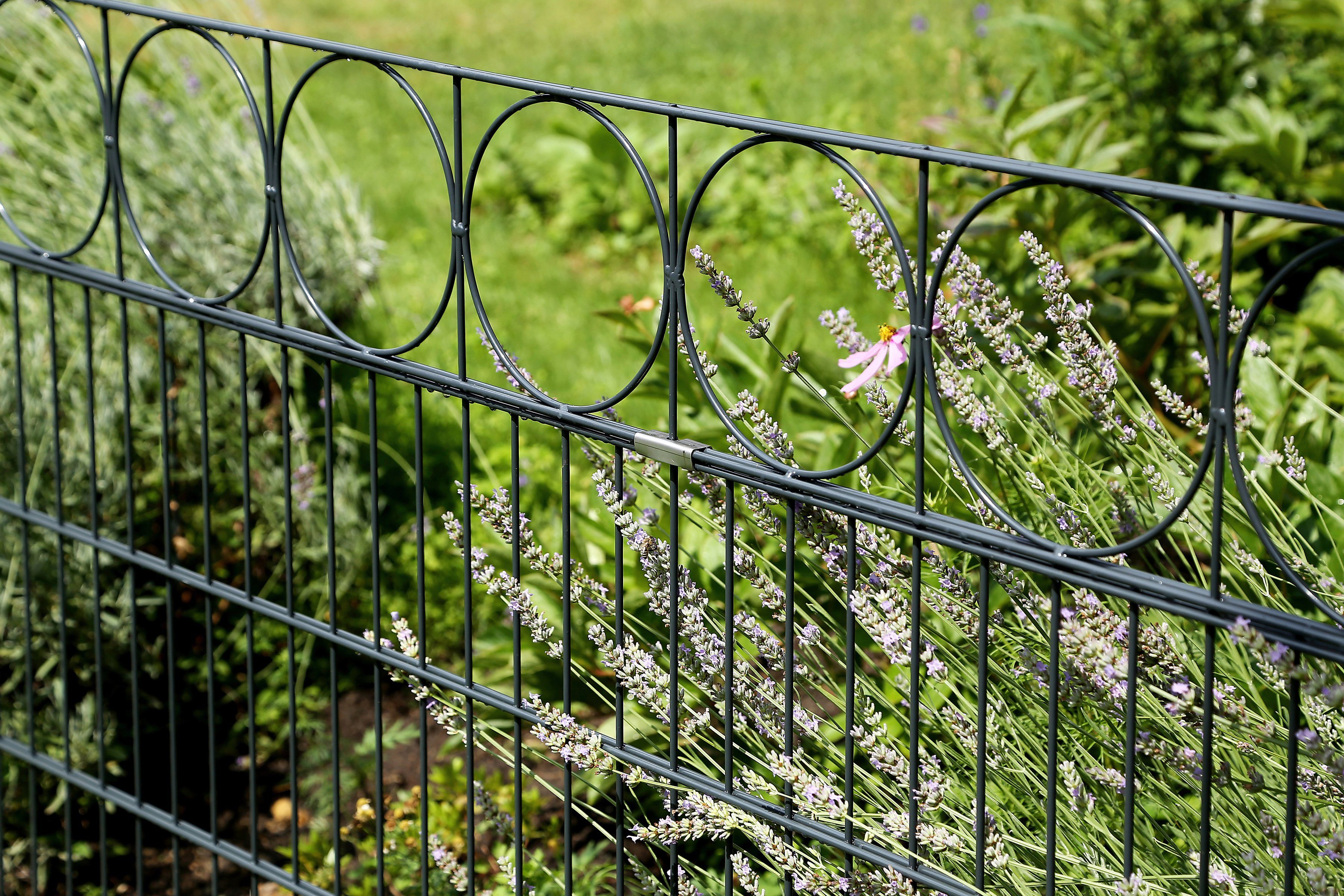 GAH Alberts Dubbelstaafmat hekwerk Oslo antraciet, hoogte: 100-160cm, totale lengte: 10-20m, voor plaatsing in beton (set)