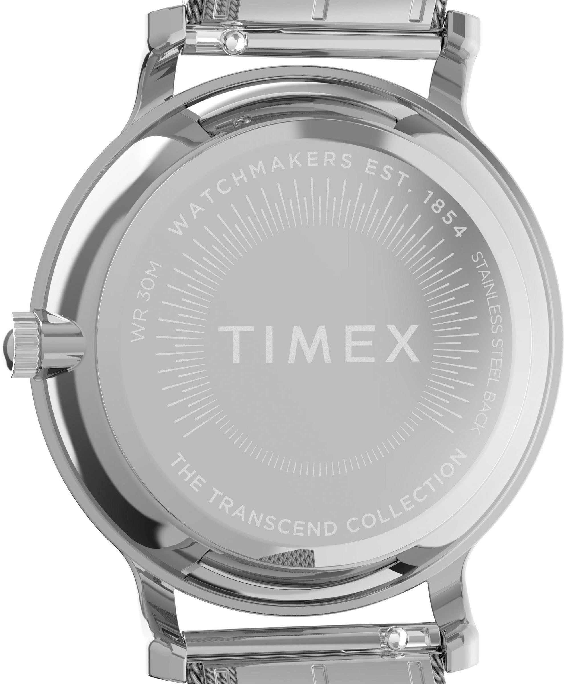 Timex Kwartshorloge Transcend Polshorloge, dameshorloge, roestvrijstalen band, analoog
