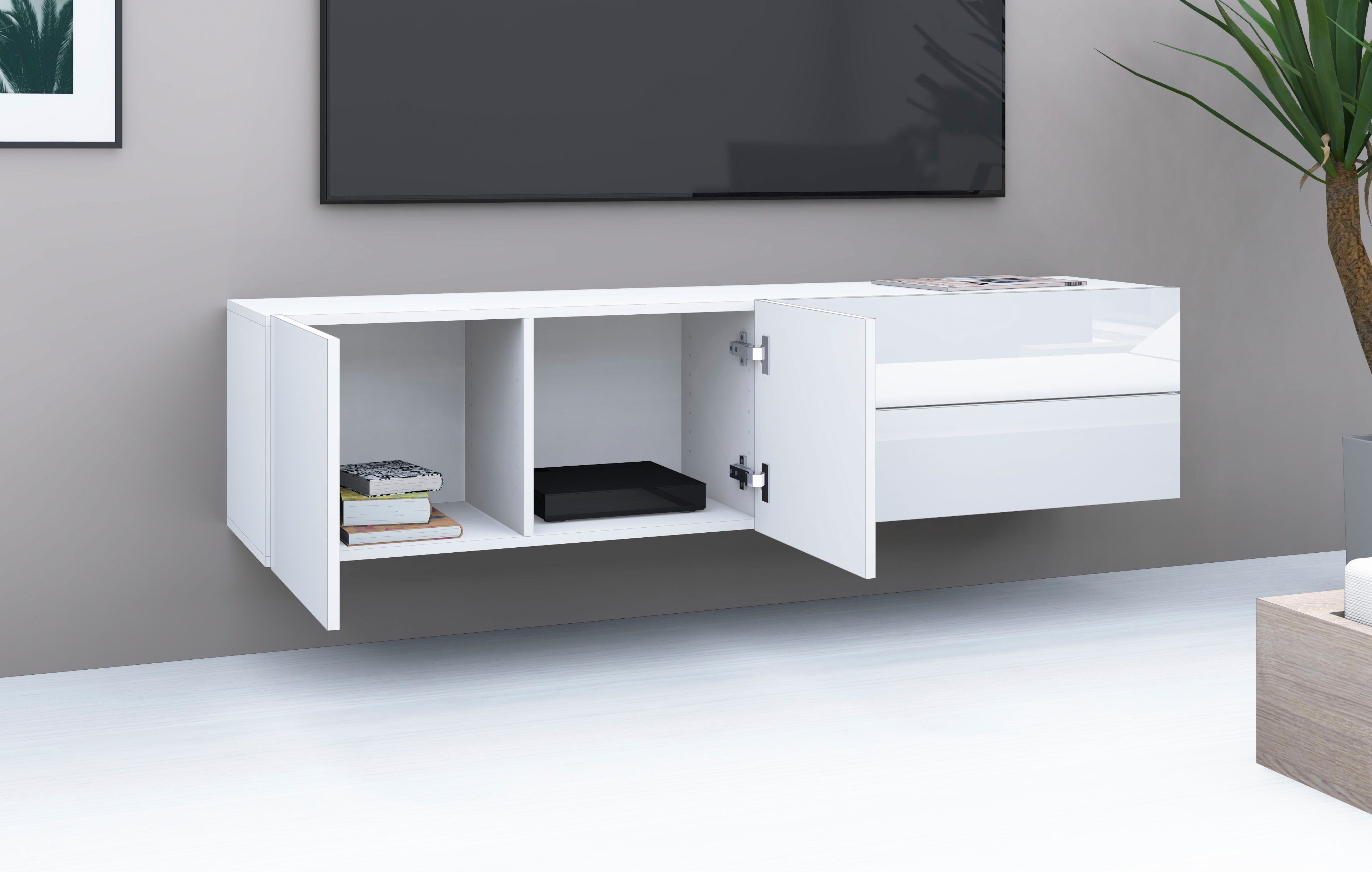 borchardt Möbel Tv-meubel Sophia Breedte 152 cm, hangend en staand te monteren