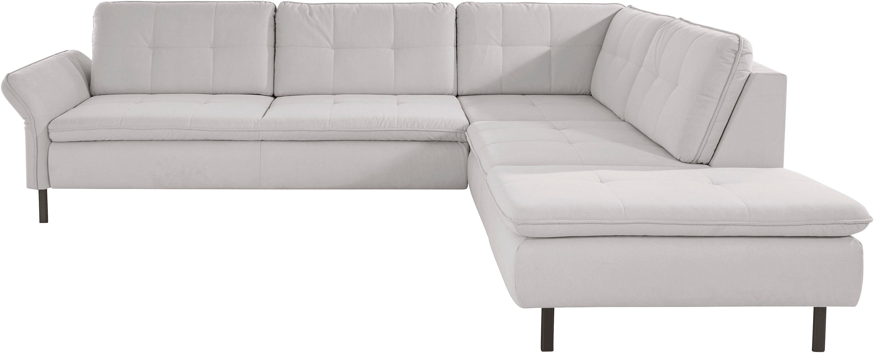 INOSIGN Hoekbank Birkholm L-vorm Verstelbare armleuningen, ook in Easy Clean bekleding - met water te reinigen