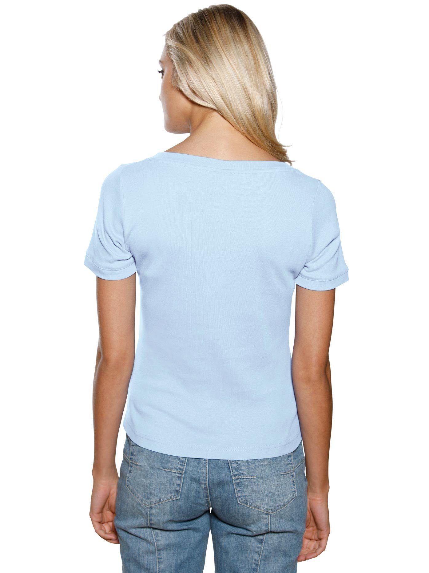 heine Shirt met korte mouwen Shirt met carréhals (1-delig)
