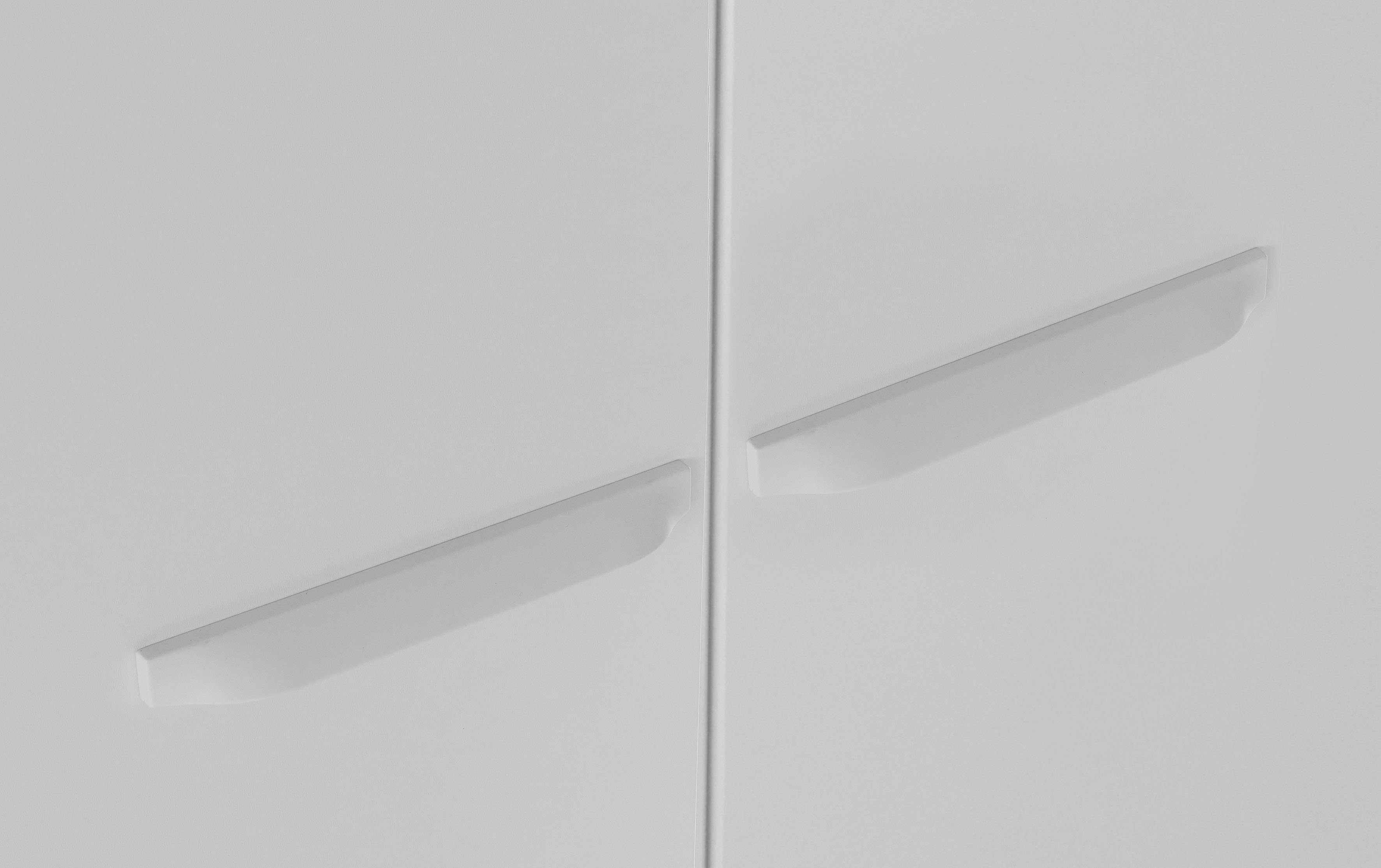Draaideurkast Kledingkast VANDOR in drie breedtes, hoogte 197 cm, grepen in grijs metallic made in germany
