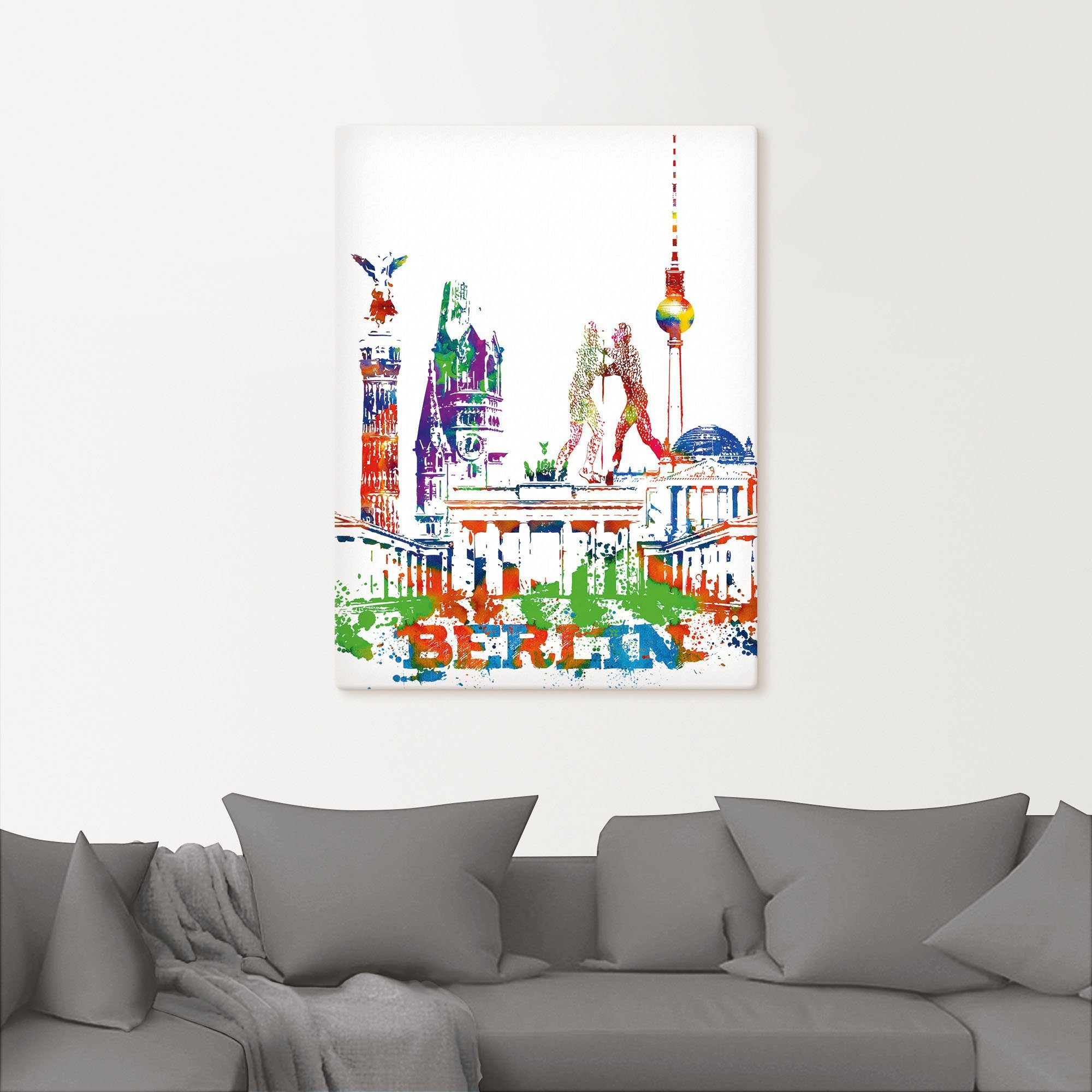 Artland Artprint op linnen Berlijn grafisch