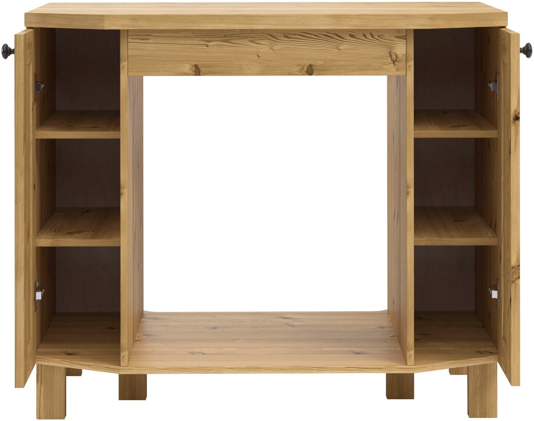 Kochstation Ombouwkast voor oven KS-Osby Massief grenen, breedte 100 cm, 2 deuren (1 stuk)
