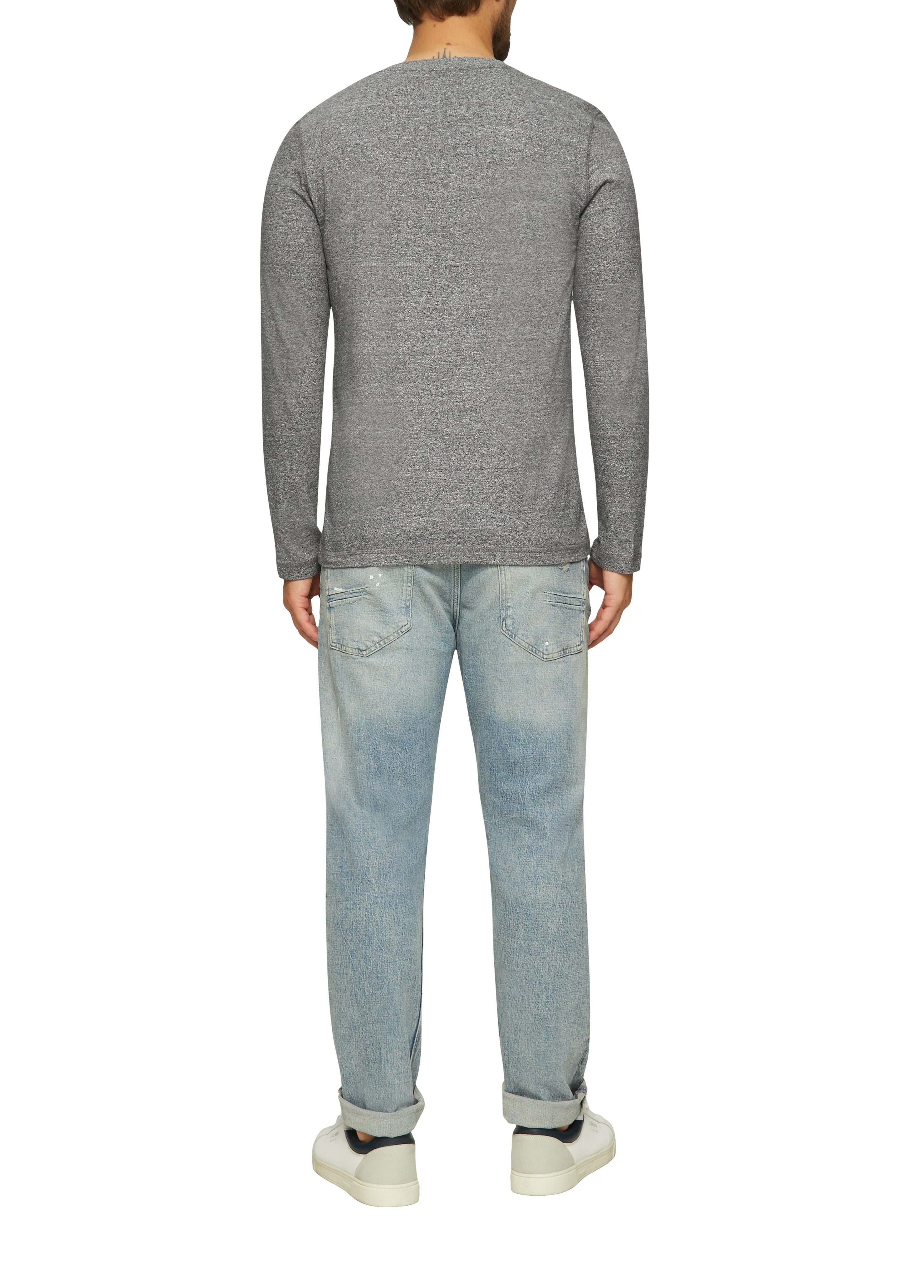 s.Oliver Henleyshirt met henleyskraag