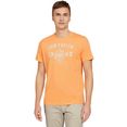 tom tailor t-shirt met logo-frontprint oranje