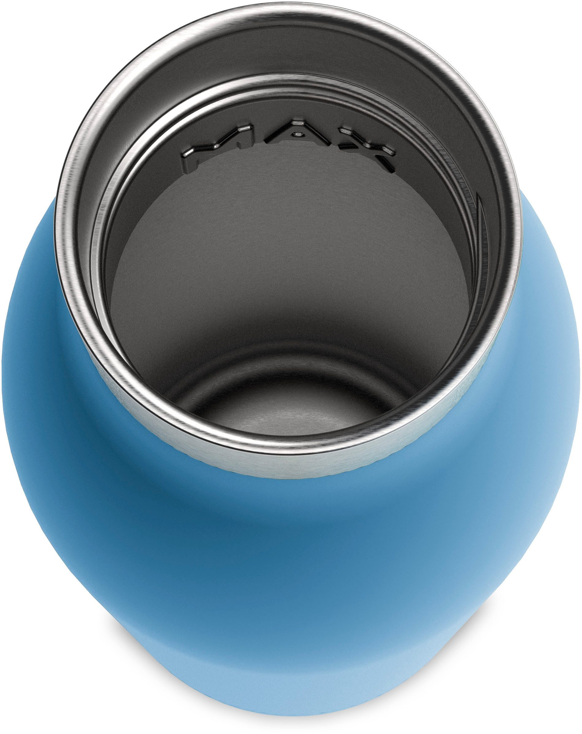 Emsa Thermosfles Drinkfles Bludrop Roestvrij staal, Quick-Press deksel, 360° drinkplezier, 12 uur warm/24 uur koel (1-delig)