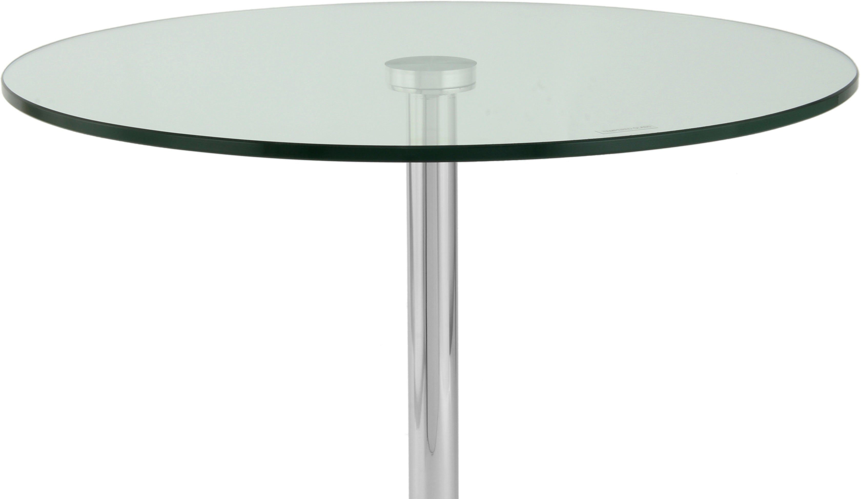 Kayoom Bijzettafel Lana 125, robuust glasblad, basis in marmerlook robust, onderhoudsvriendelijk, van hoge kwaliteit, geschikt voor buiten en binnen (1 stuk)