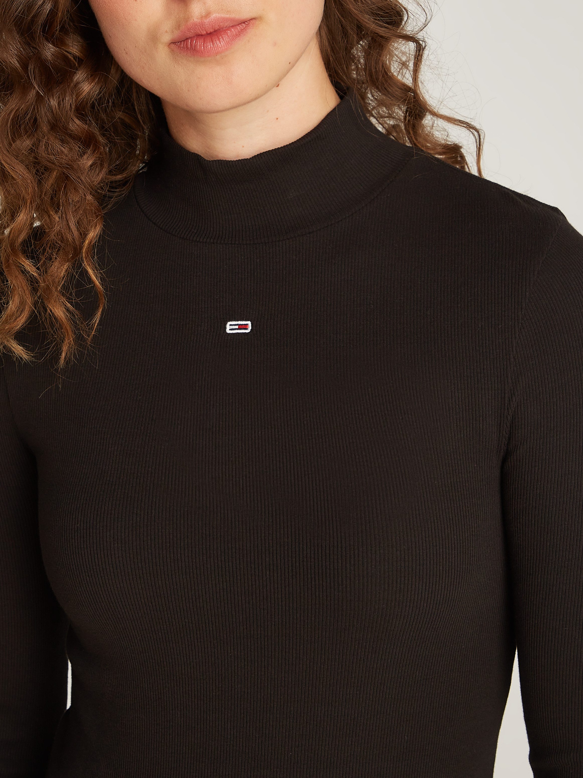 TOMMY JEANS Shirt met lange mouwen TJW ESSENTIAL MOCK NECK