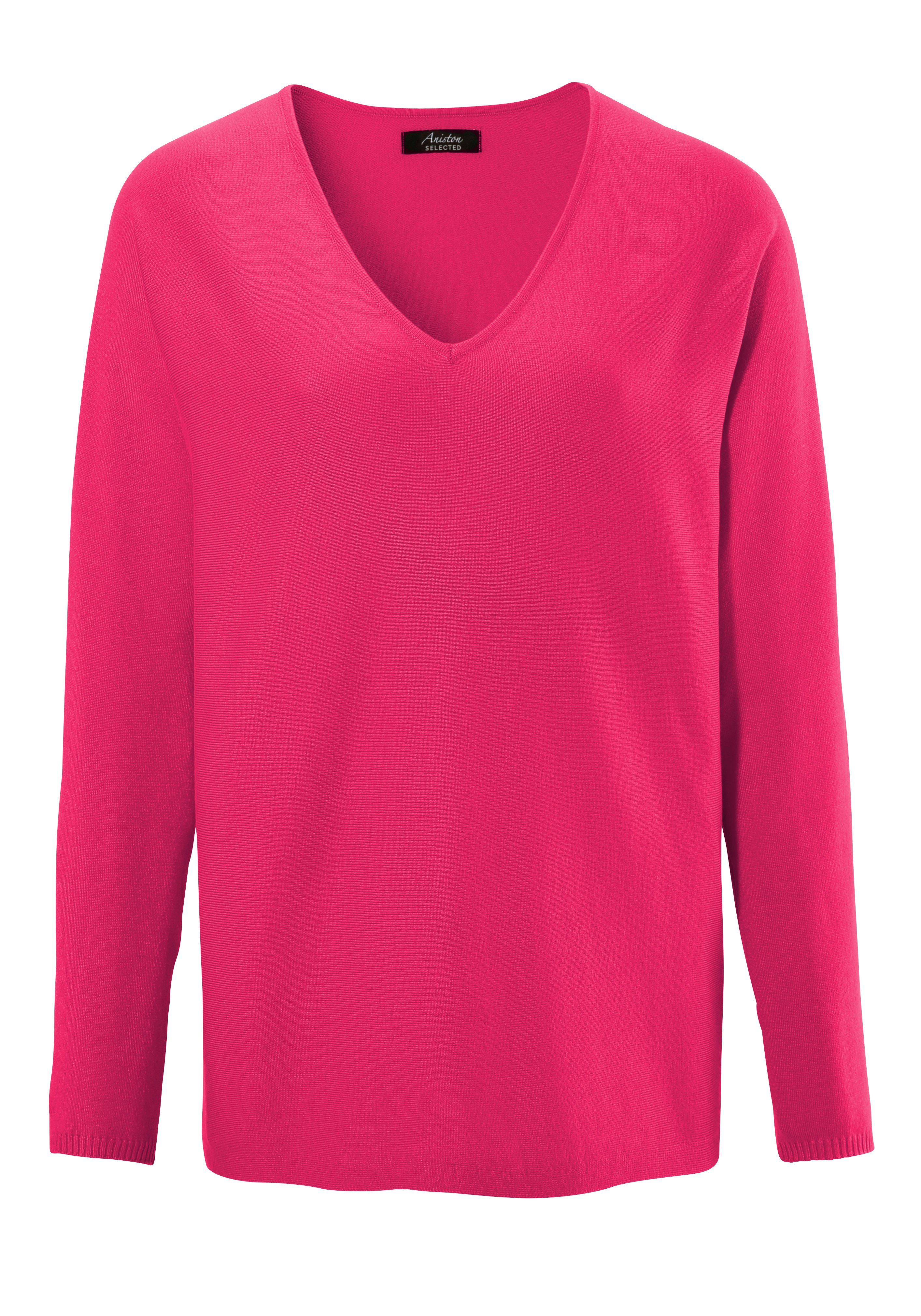 Aniston SELECTED Trui met V-hals in oversized-look