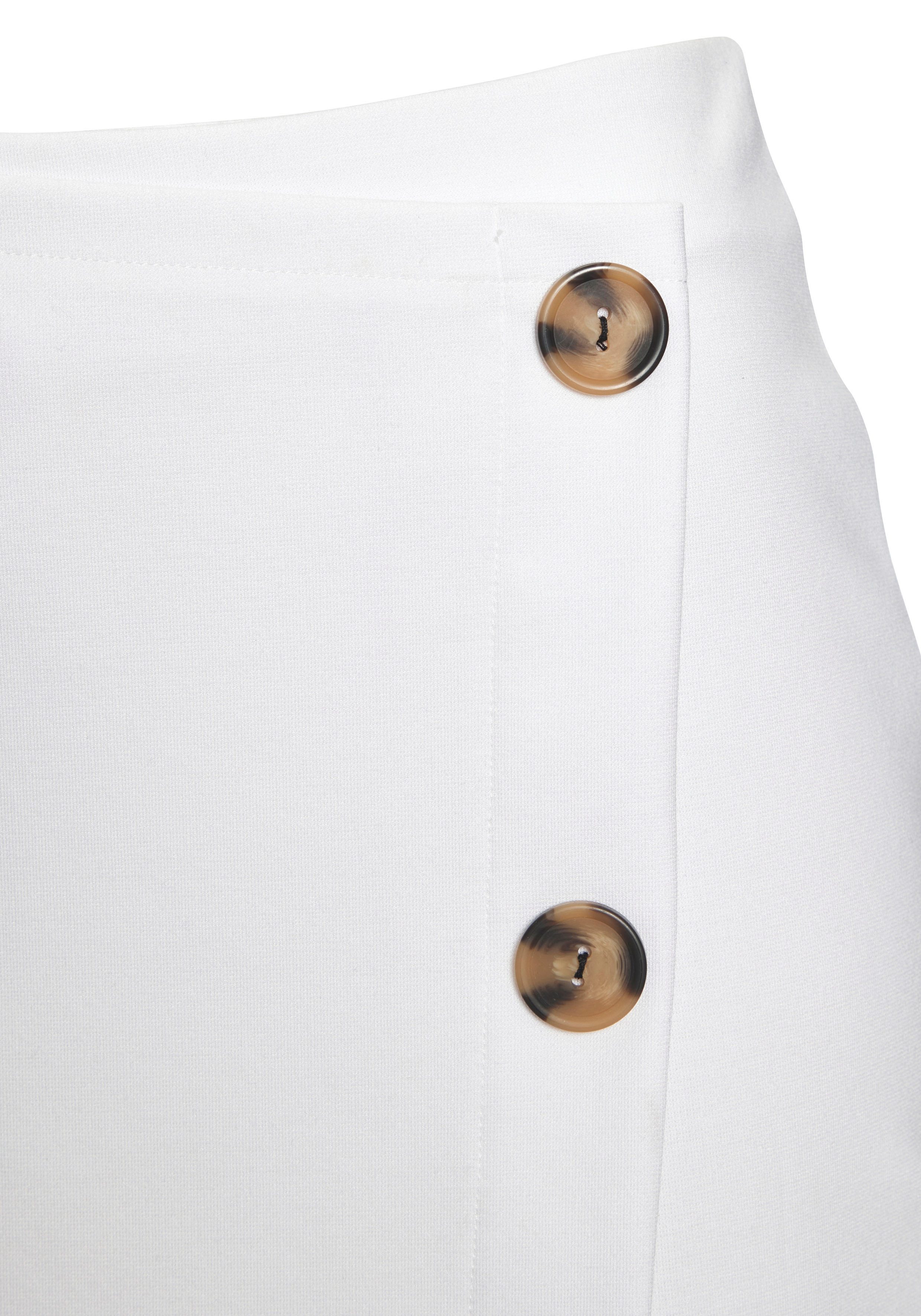 Buffalo Broekrok in wikkellook met sierknopen, skort, casual-chic, elegant