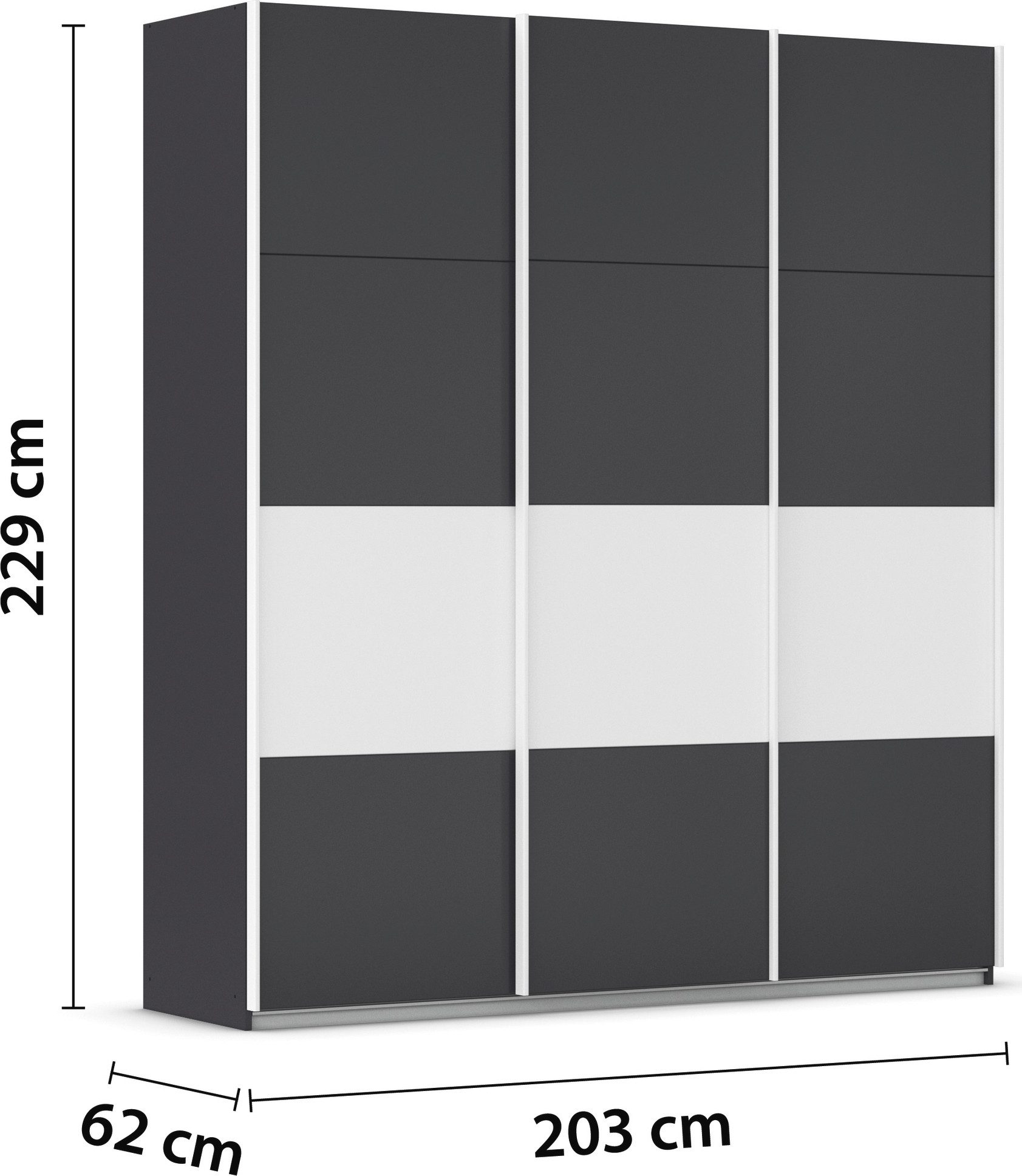 rauch Schuifdeurkast Kledingkast Kast Garderobe CORTONA inclusief indeling, 2 stoffen dozen en extra planken