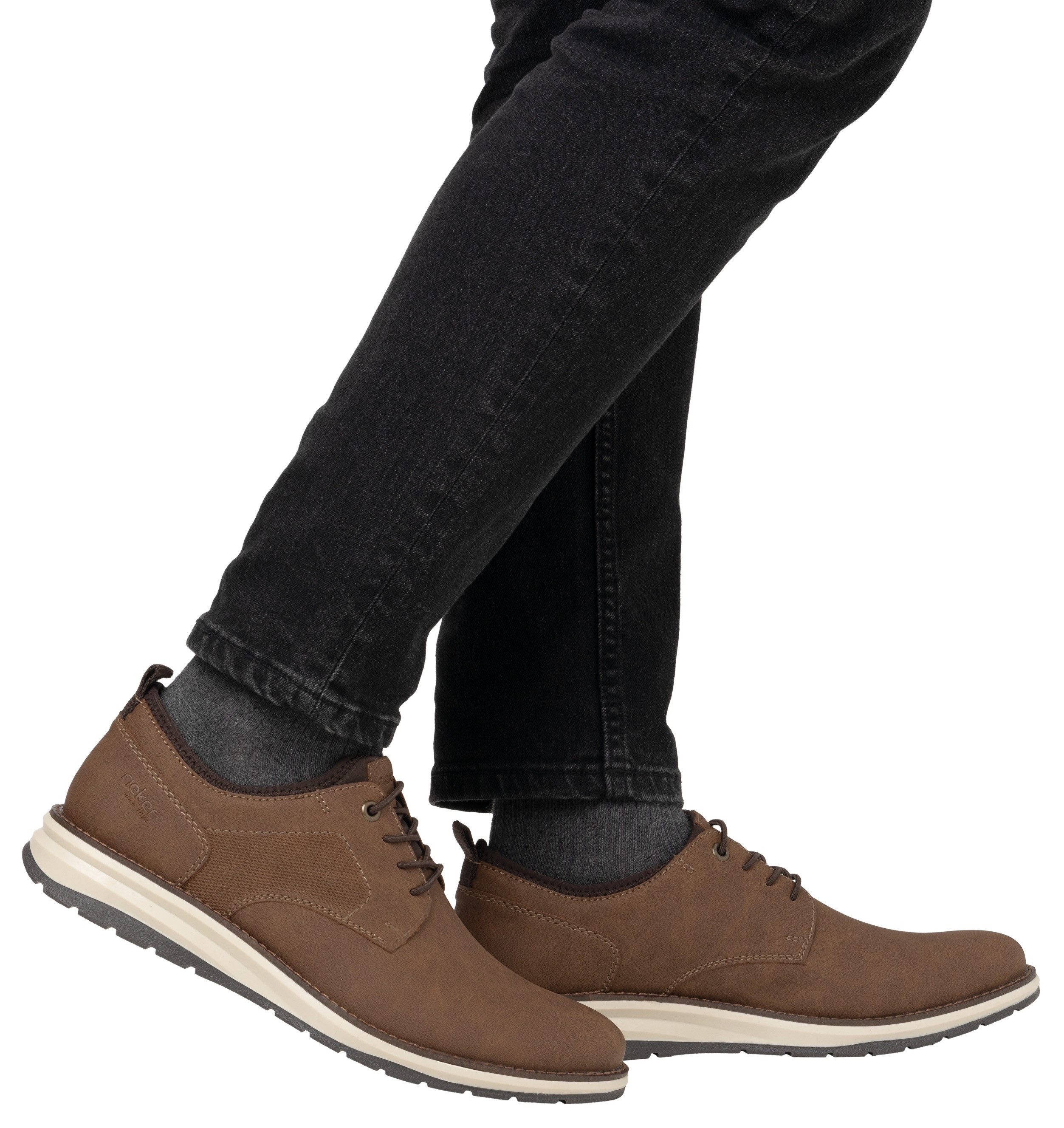 Rieker Slip-on sneakers instapschoen, vrijetijdssneaker, lage schoen met elastische instap