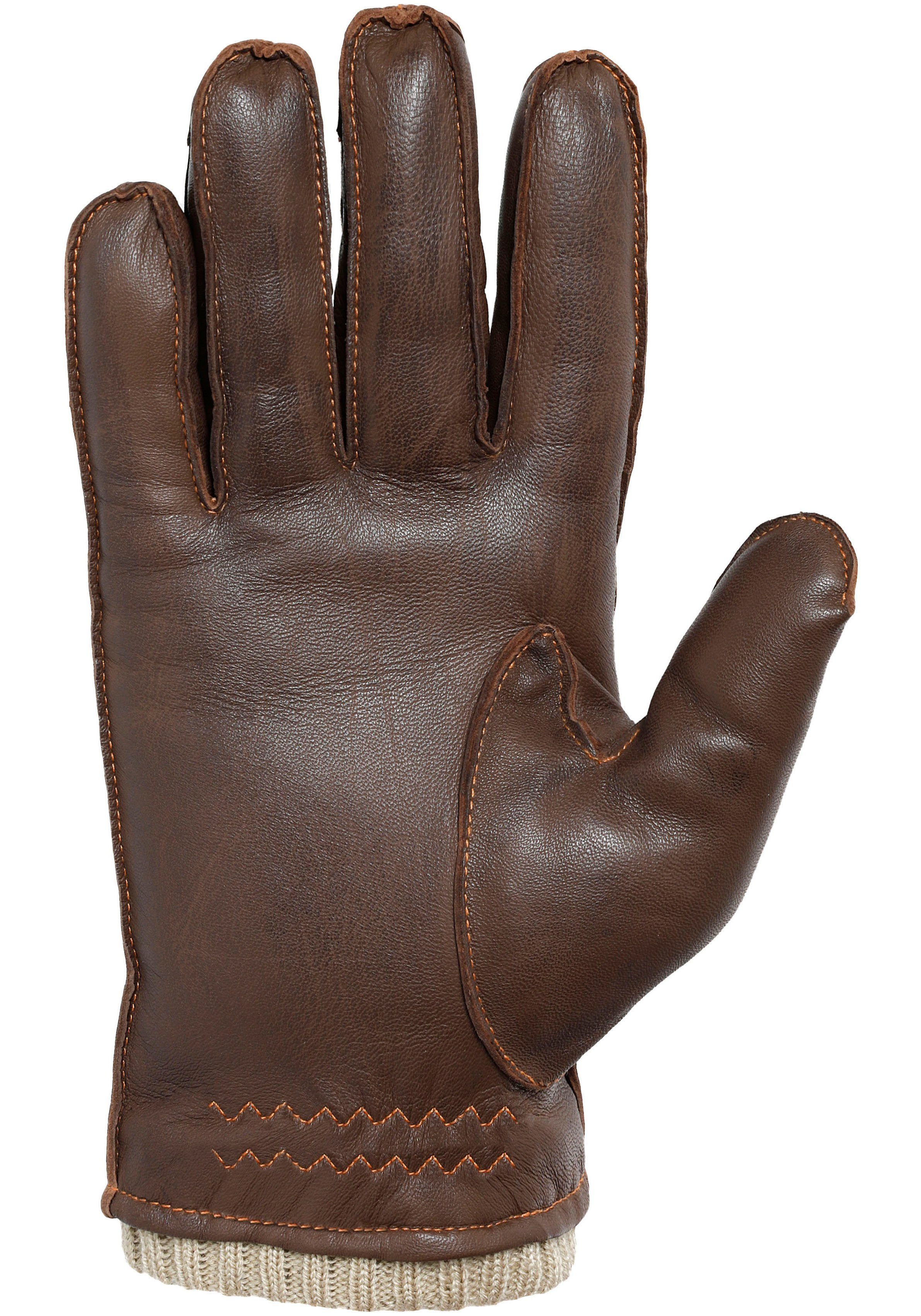 PEARLWOOD Leren handschoenen Wilson Vintage look door waxafwerking