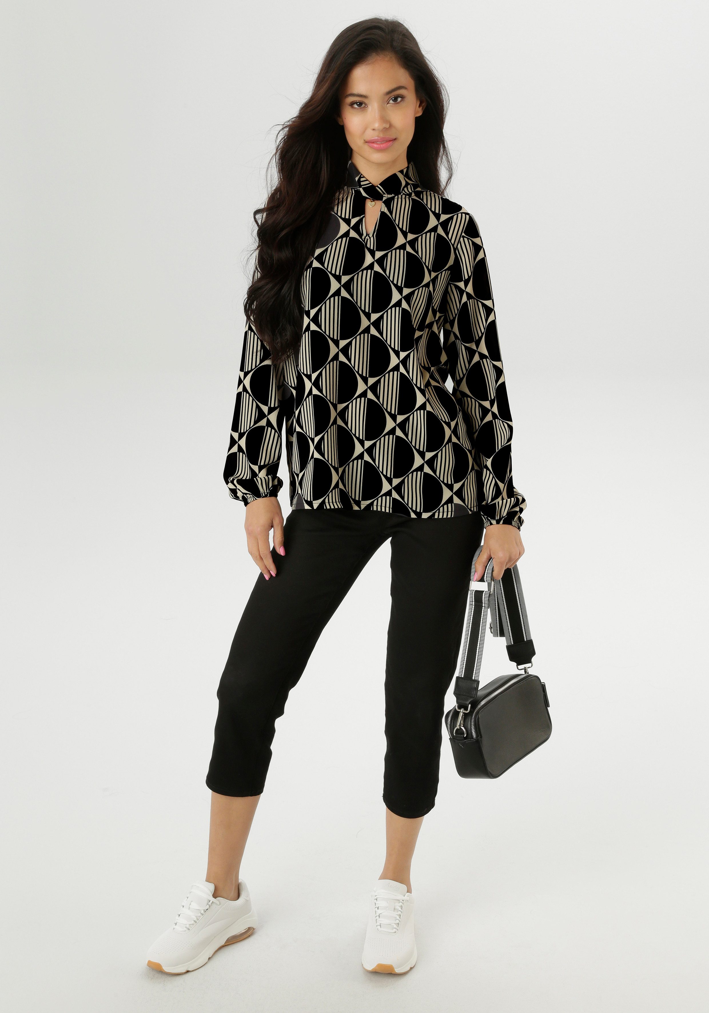 Aniston SELECTED Blouse zonder sluiting met aantrekkelijke halslijn - nieuwe collectie