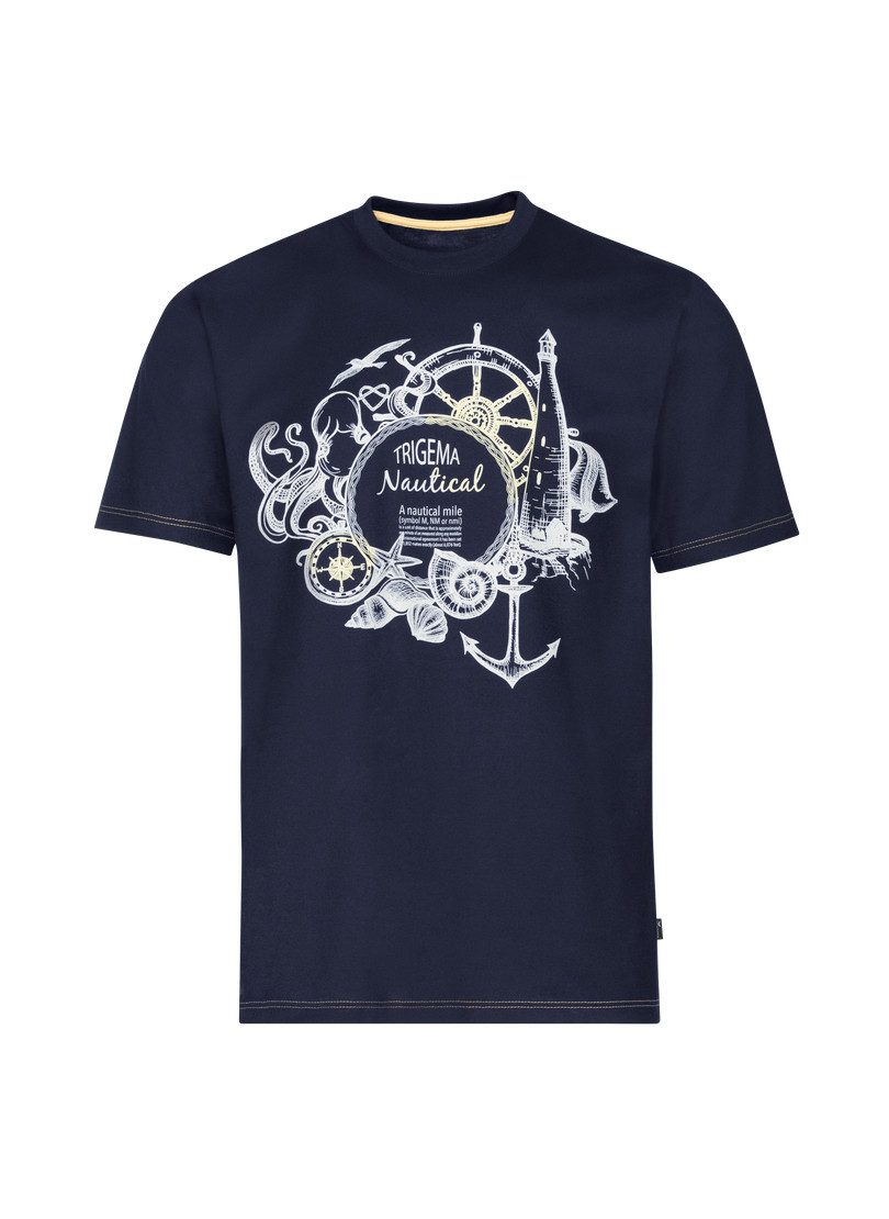 Trigema T-shirt TRIGEMA T-shirt met maritiem printmotief (1-delig)