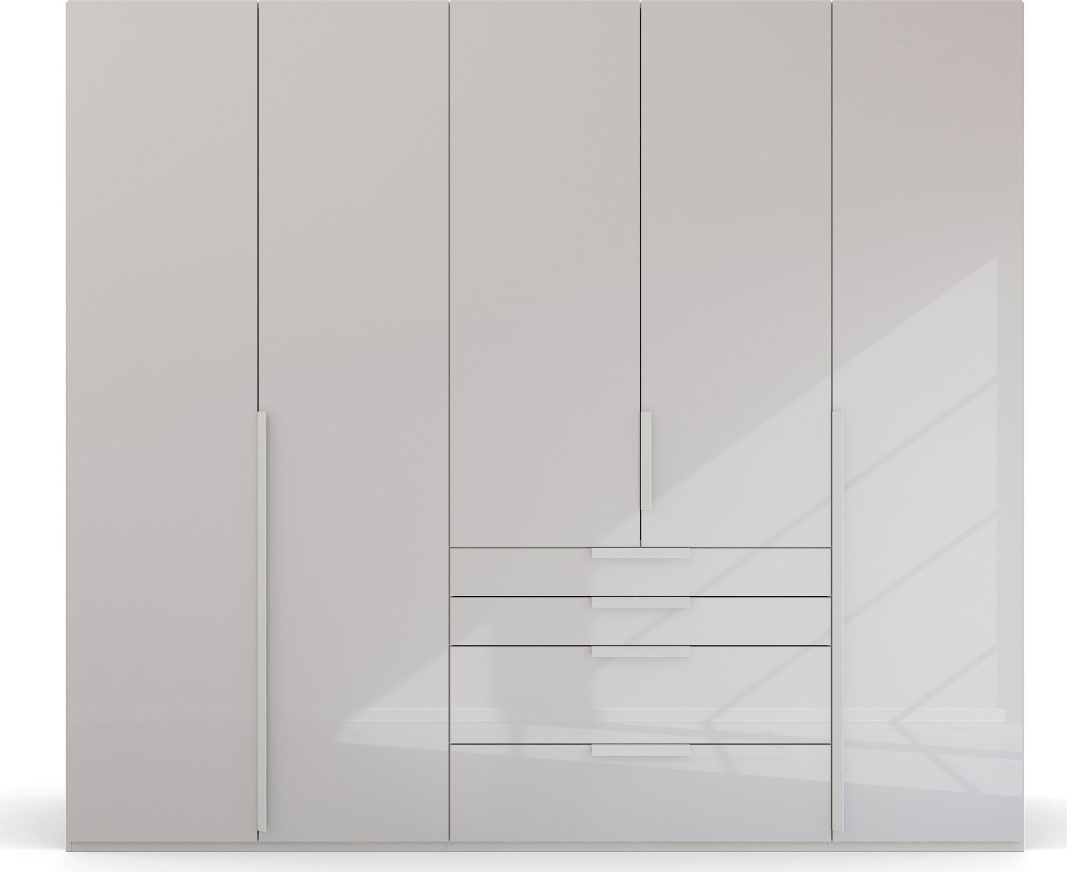 rauch Draaideurkast Purisma met glazen front, laden en vele accessoires, met soft-closetechniek