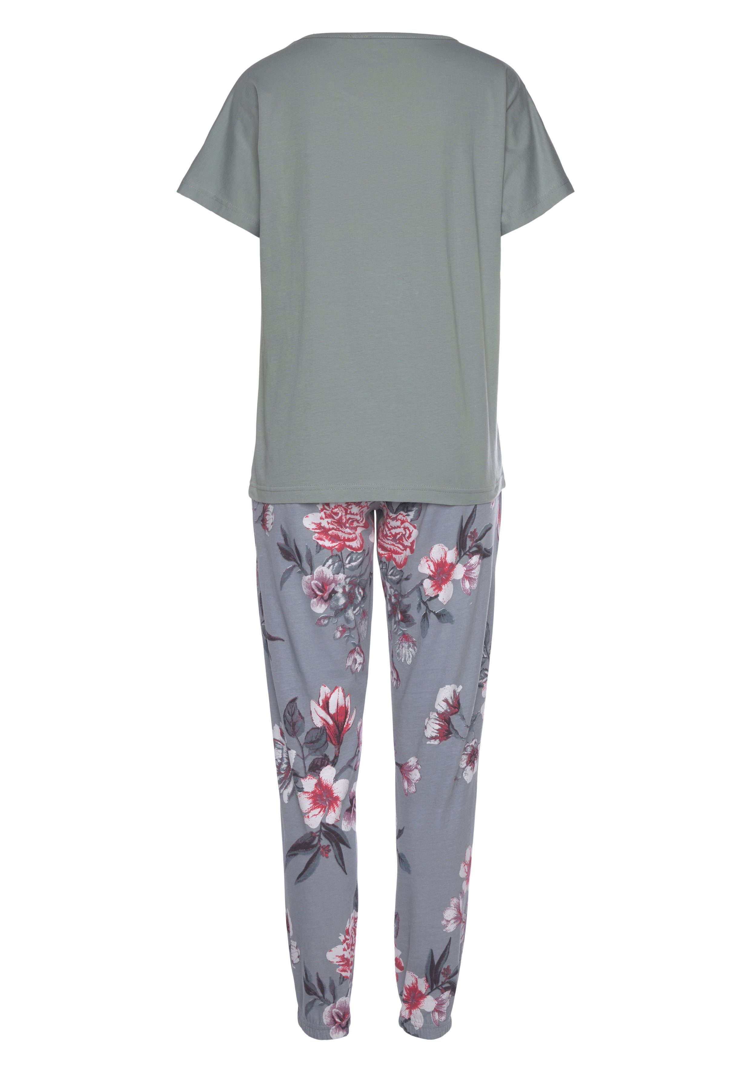 Vivance Dreams Pyjama met bloemenprint (2-delig, 1 stuk)