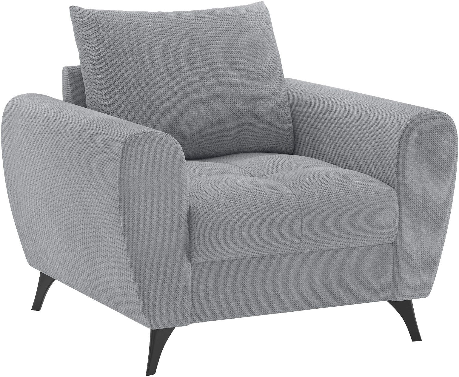 Mr. Couch Fauteuil Blackburn II Passend bij de set, met koudschuimvering tot 140 kg belastbaar fauteuils grijs