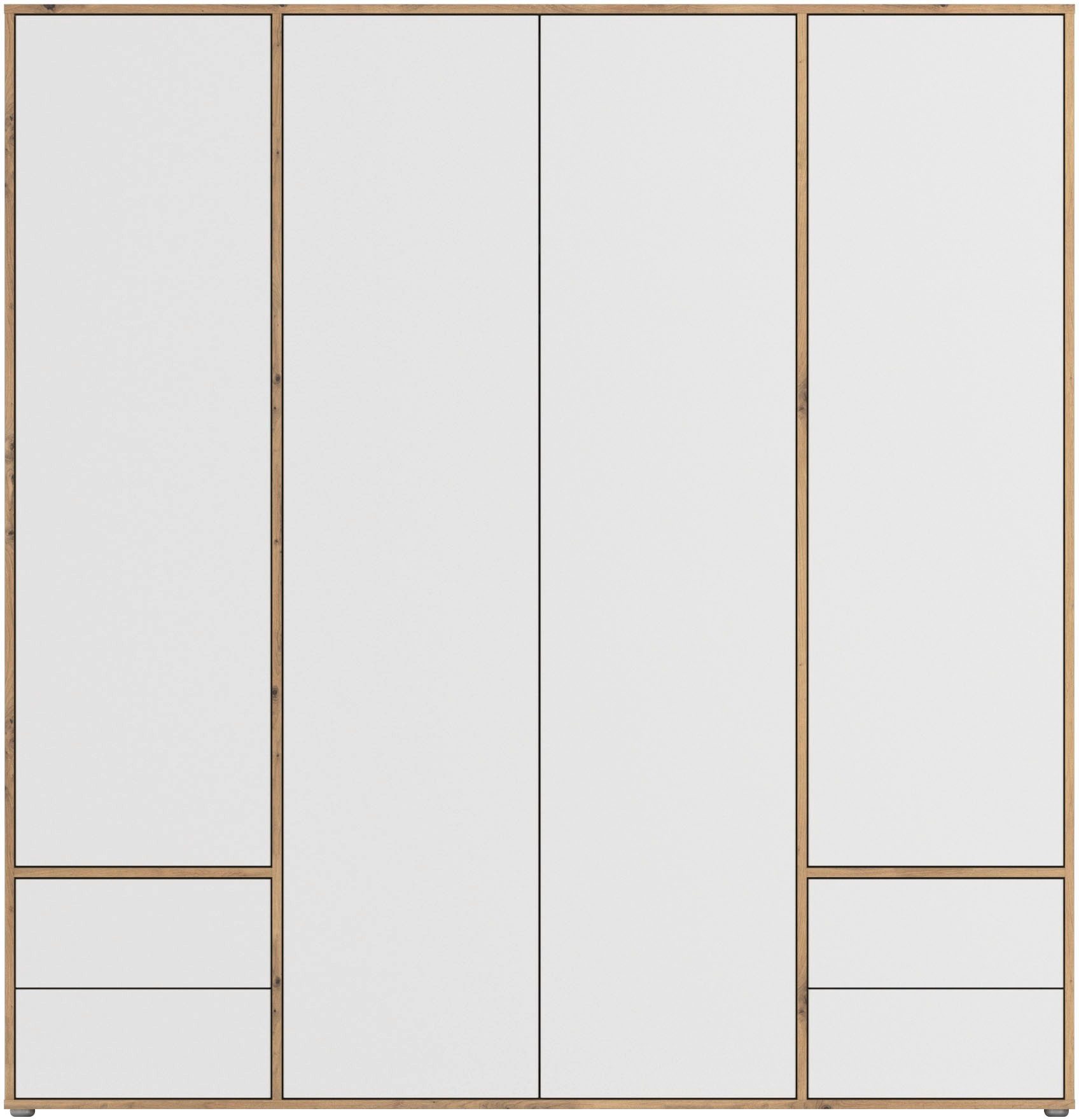 rauch Draaideurkast Kledingkast Kast Garderobe Wasmand NABILA veel Opbergruimte met 2 lades en push-to-open functie topseller made in germany