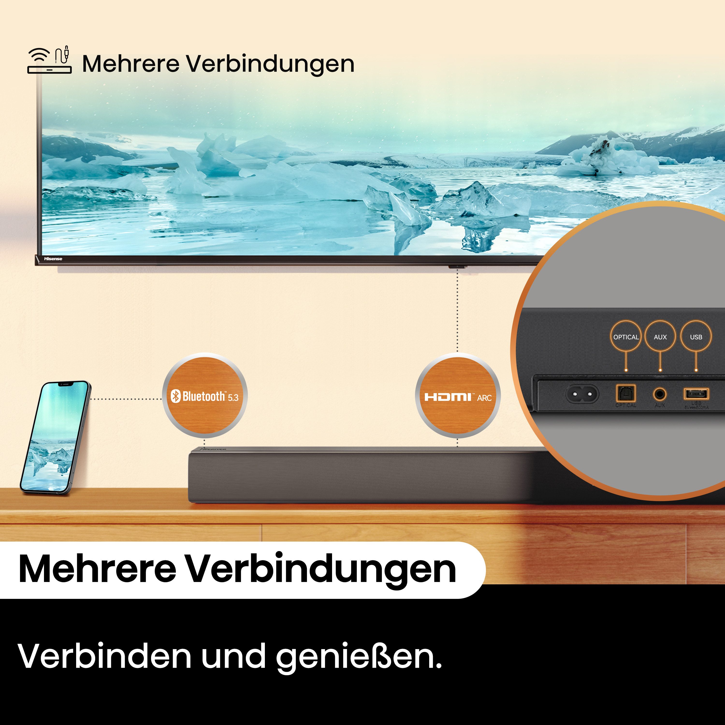 Hisense 3-in-1 geluidssysteem HS3100 (1 stuk)