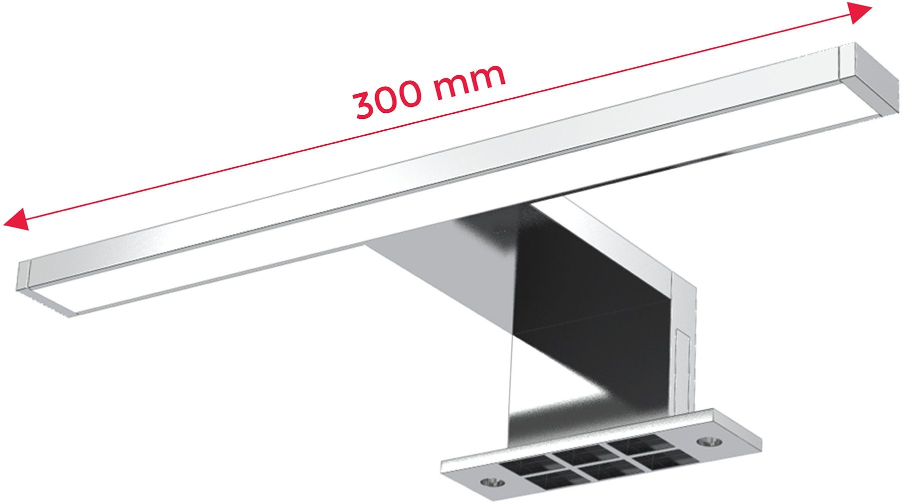 B.K.Licht Spiegellamp Talitha LED, bad, spiegel lamp, badkamer, verlichting, IP44, make-up licht