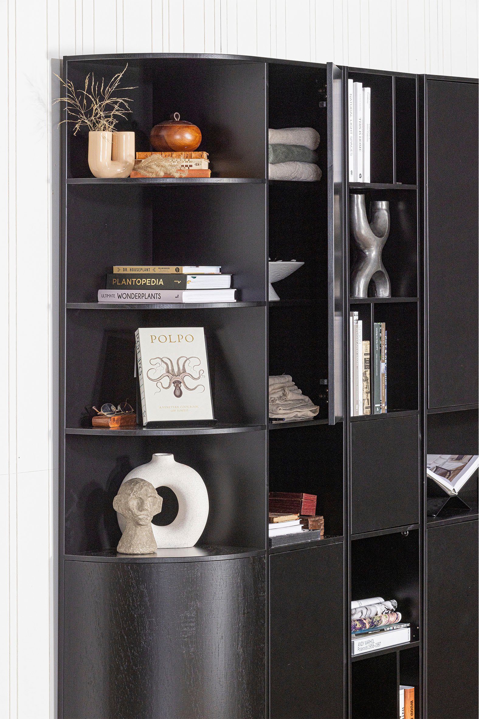 WOOOD Boekenkast Finca Plank met push-to-open systeem, hoogte 210 cm x breedte 40 cm