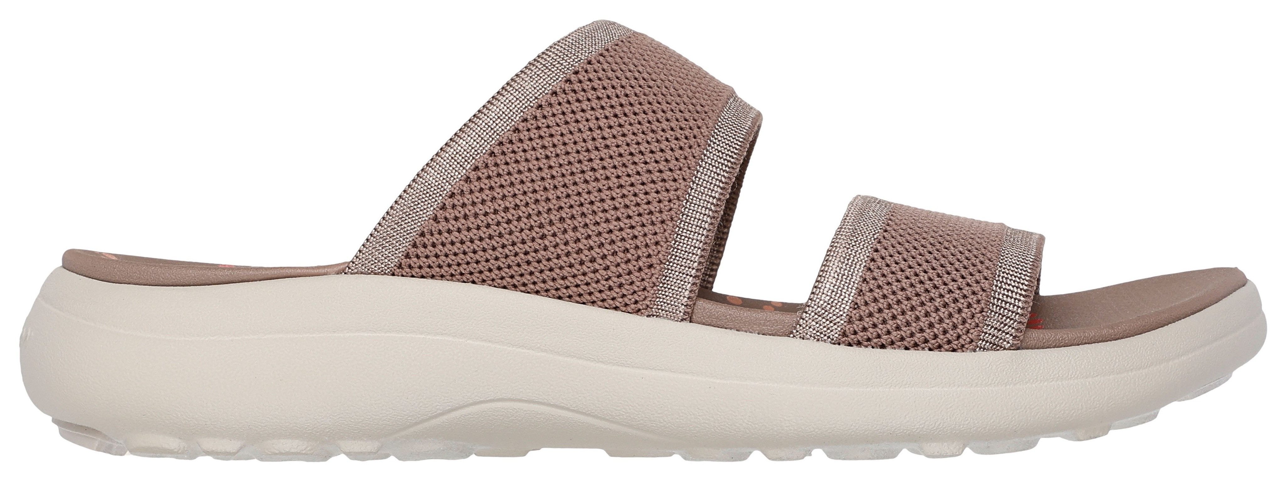 Skechers Slippers SPORTY SLIM , wig sandaal, strand schoen in vegan verwerking