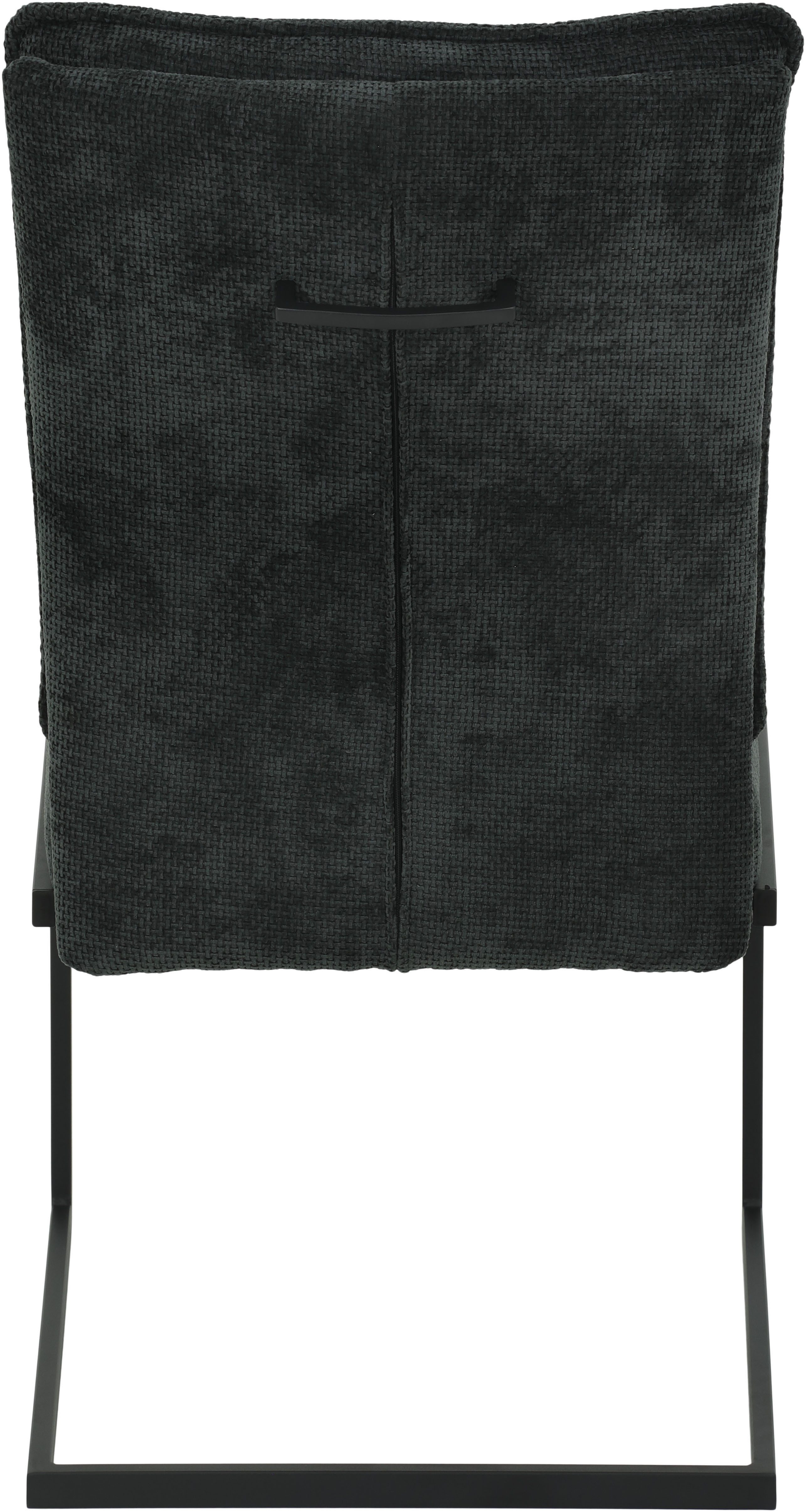 HELA Vrijdragende stoel OLIVIA eetkamerstoel XL-breedte, comfortzit, visco-elastisch schuim, greep rugleuning, met kussen (set, 2 stuks)