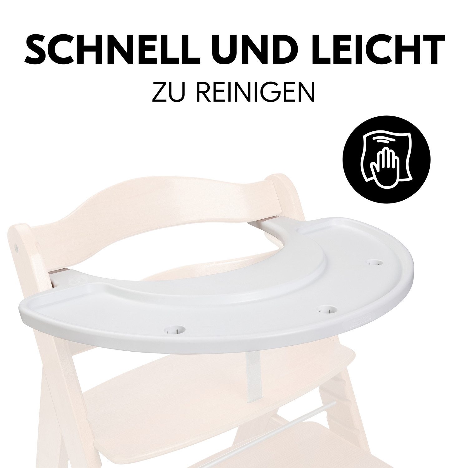 Hauck Kinderstoeltafeltje Alpha Play Tray, White van gerecycled materiaal