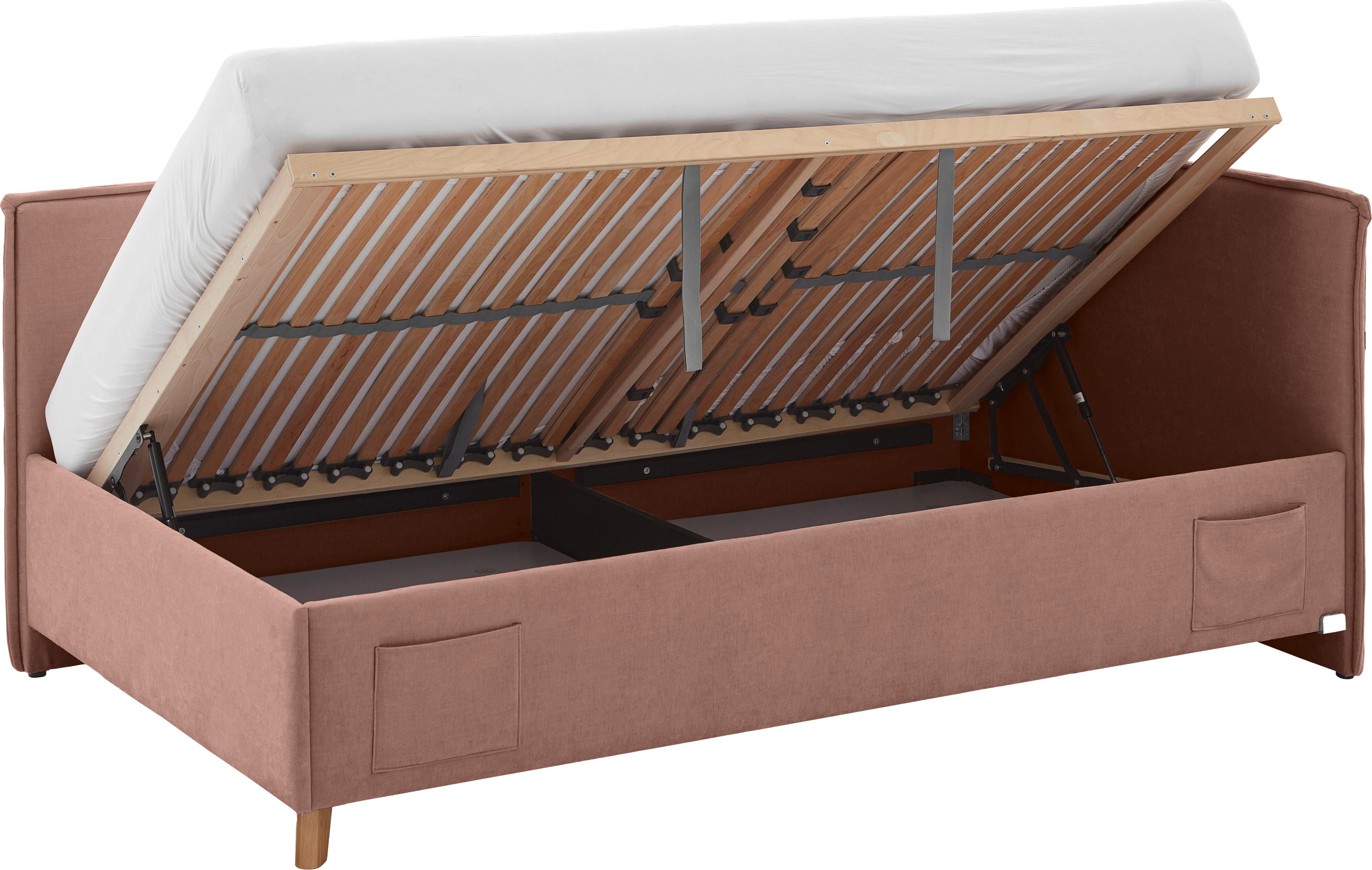 meise.möbel Kinderledikant FUN II Bekleed bed naar keuze met bedkist, tienerbed inclusief USB-aansluiting